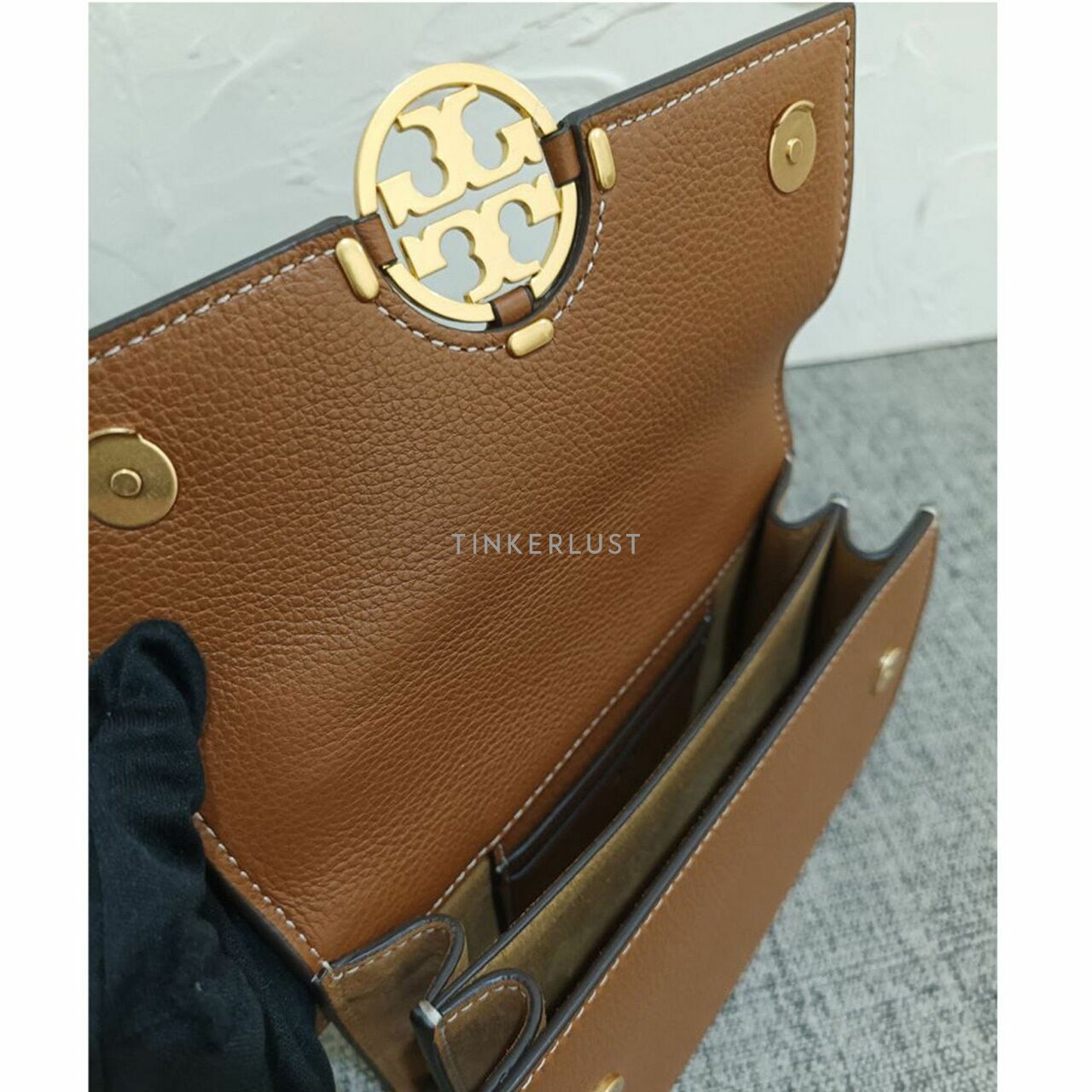 Tory Burch Miller Mini Flap in Light Umber Shoulder Bag