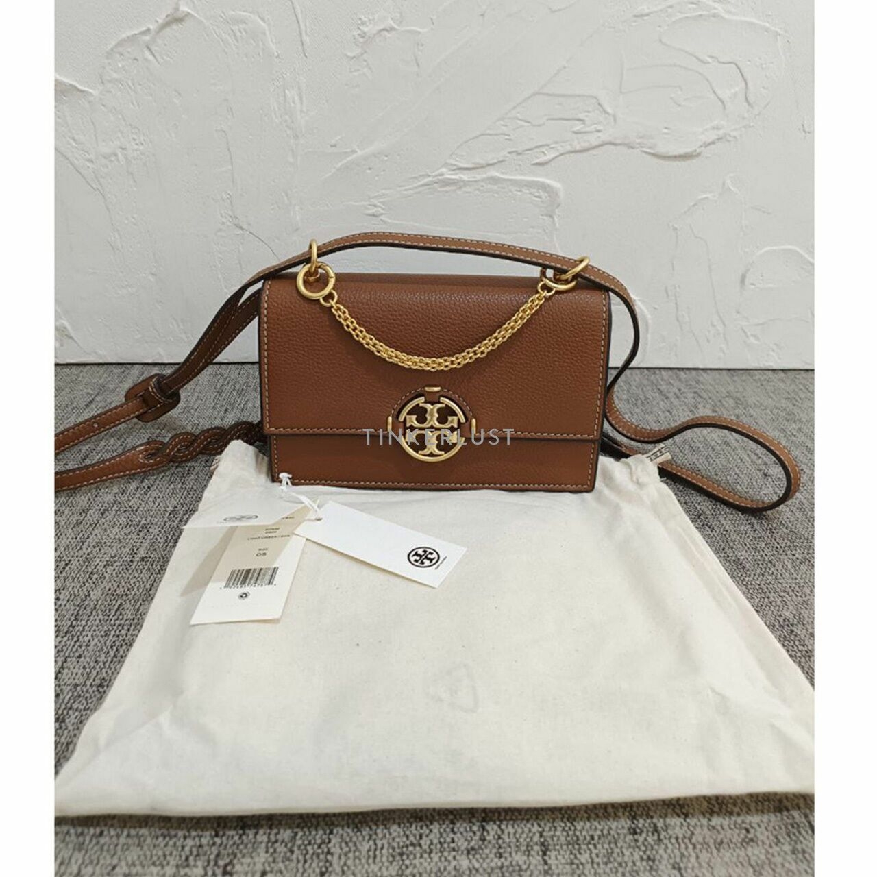 Tory Burch Miller Mini Flap in Light Umber Shoulder Bag