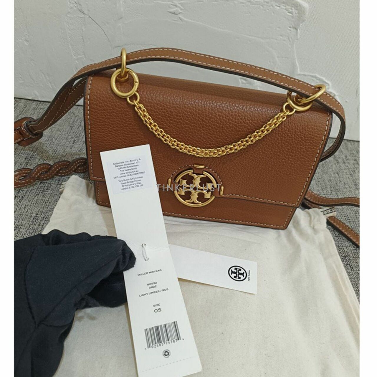 Tory Burch Miller Mini Flap in Light Umber Shoulder Bag