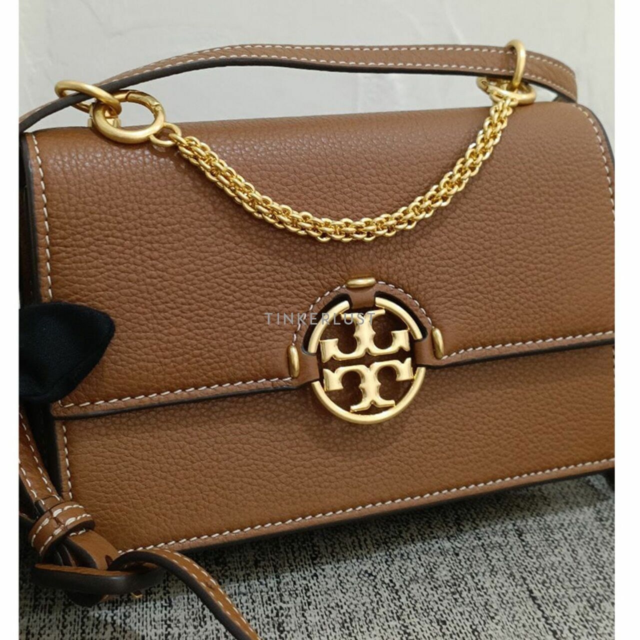 Tory Burch Miller Mini Flap in Light Umber Shoulder Bag