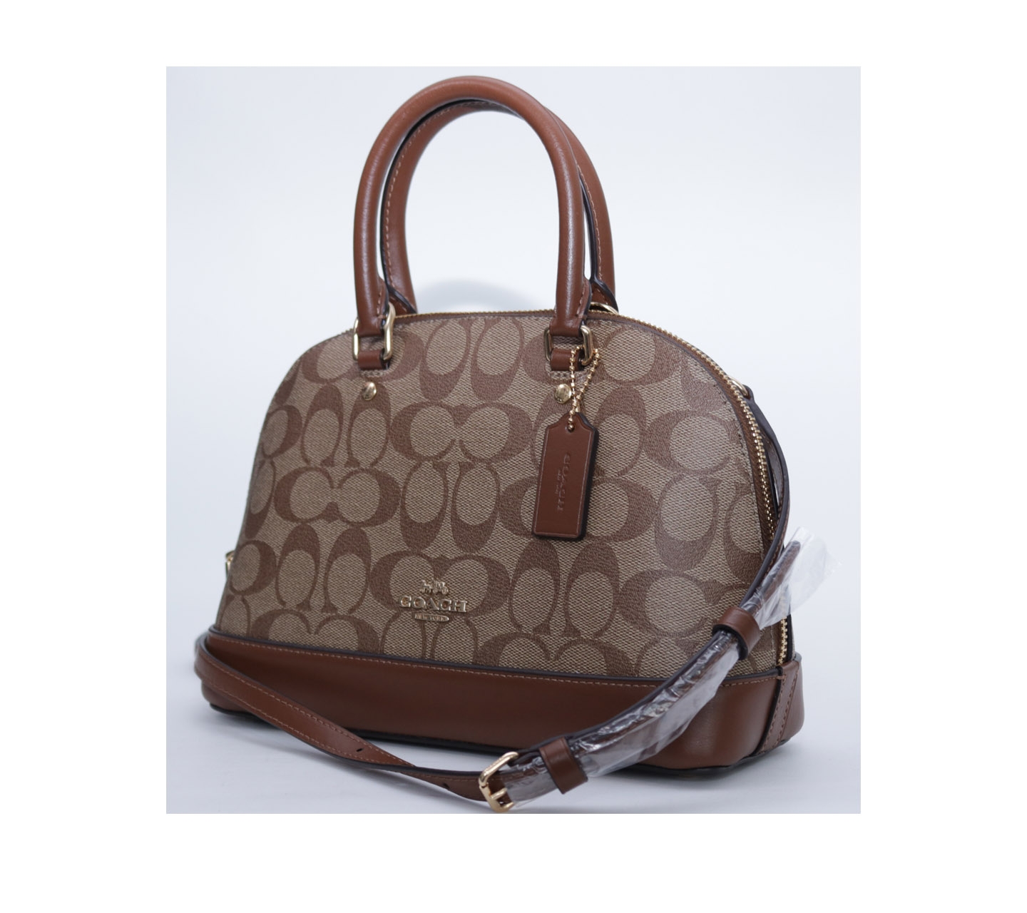 Coach Brown Signature Mini Sierra Satchel