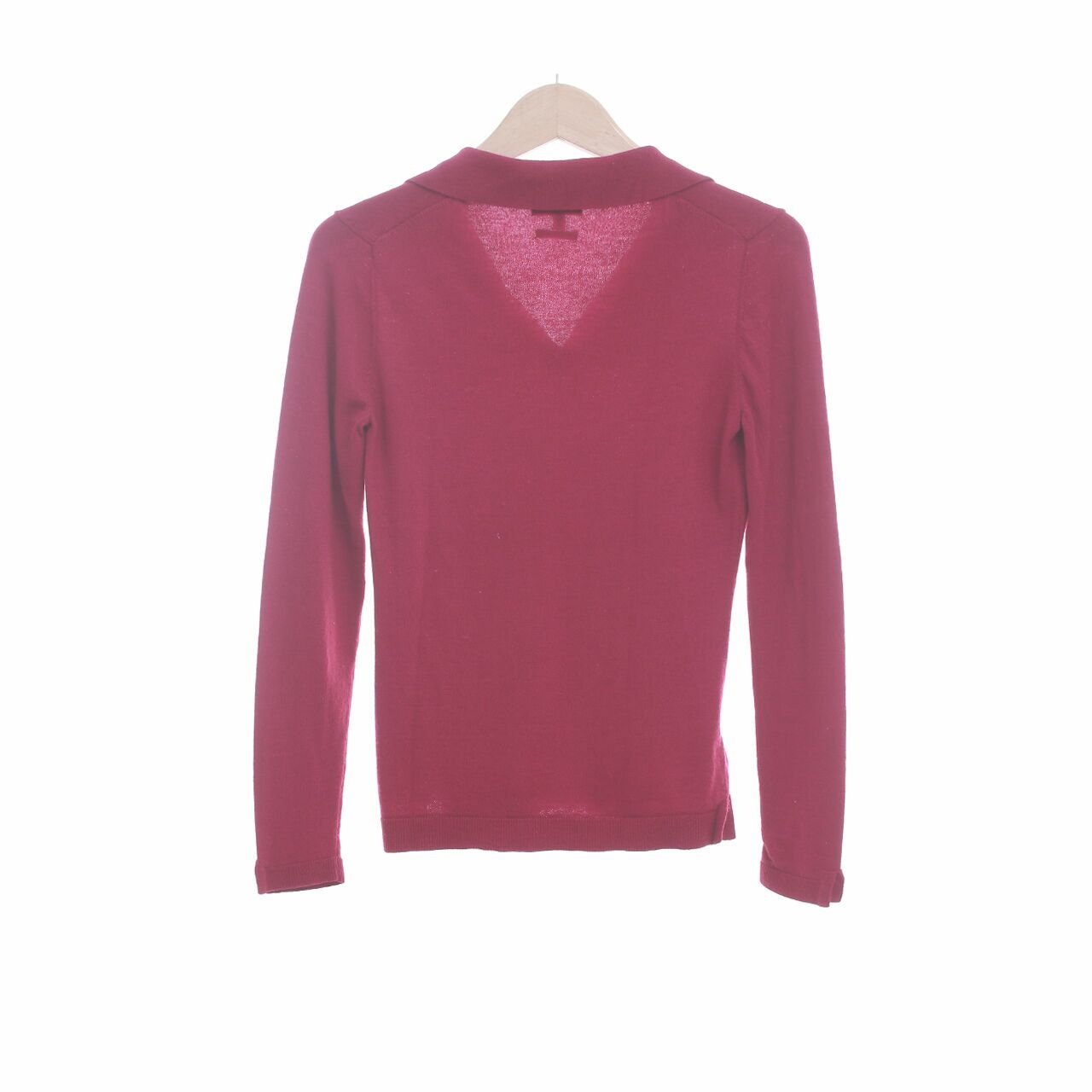 Massimo Dutti Red Knit Blouse