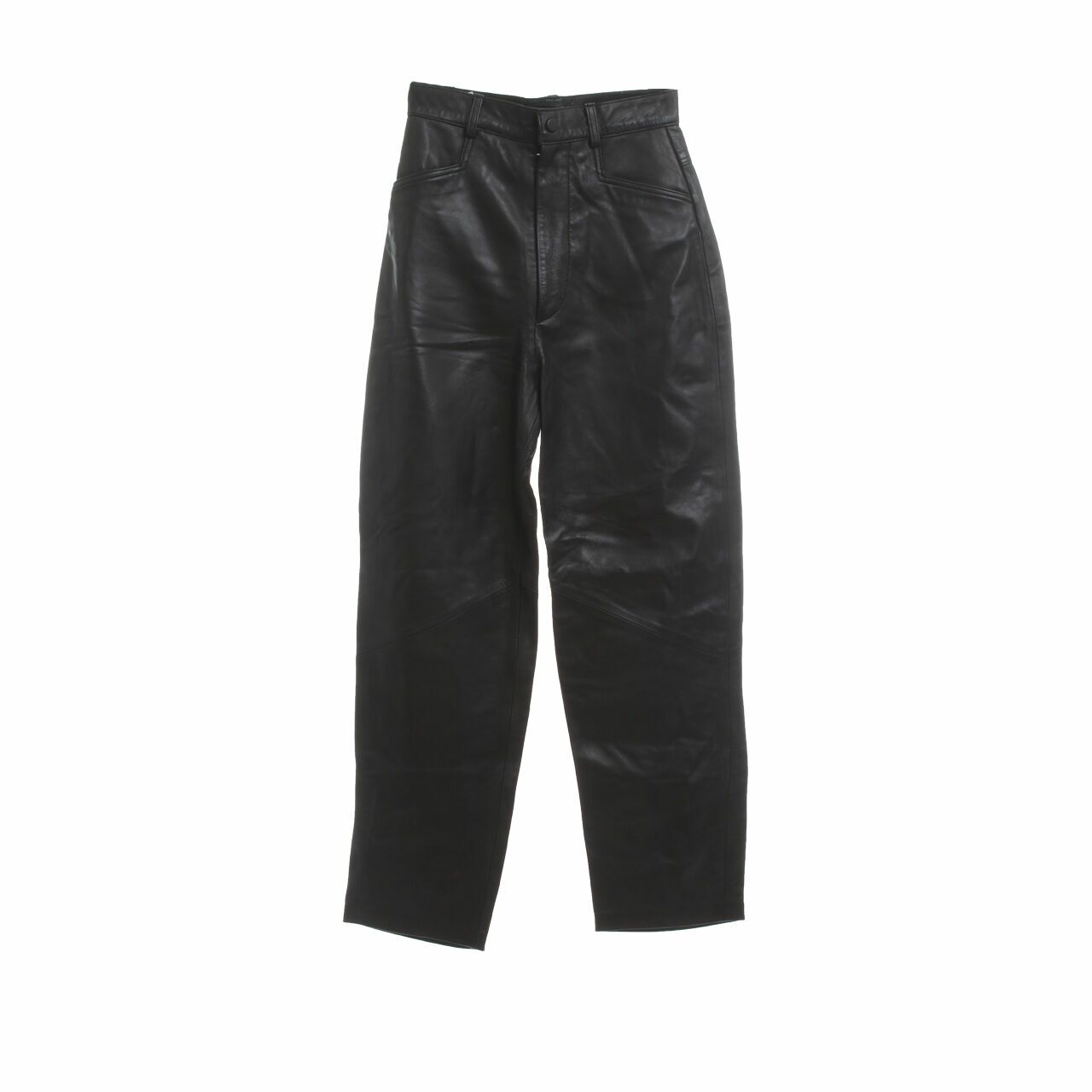 Zara Black Leather Long Pants	