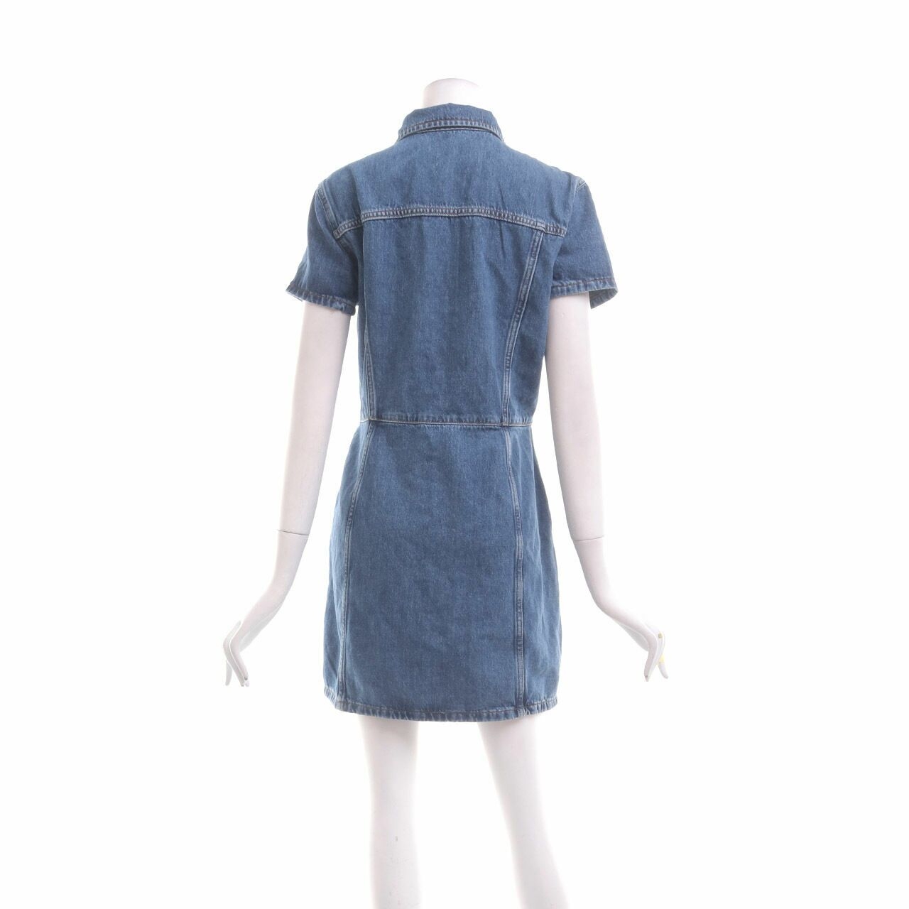 Mango Dark Blue Denim Mini Dress