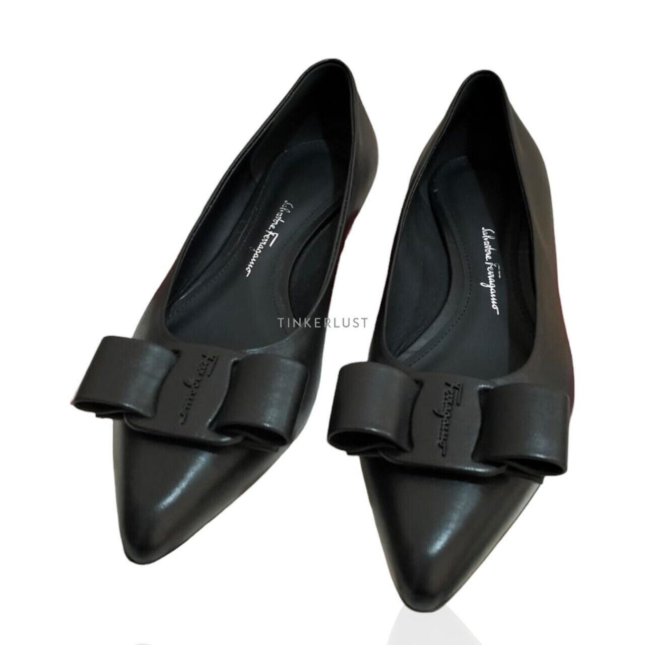 Salvatore Ferragamo Viva Ballerina in Black Flats 