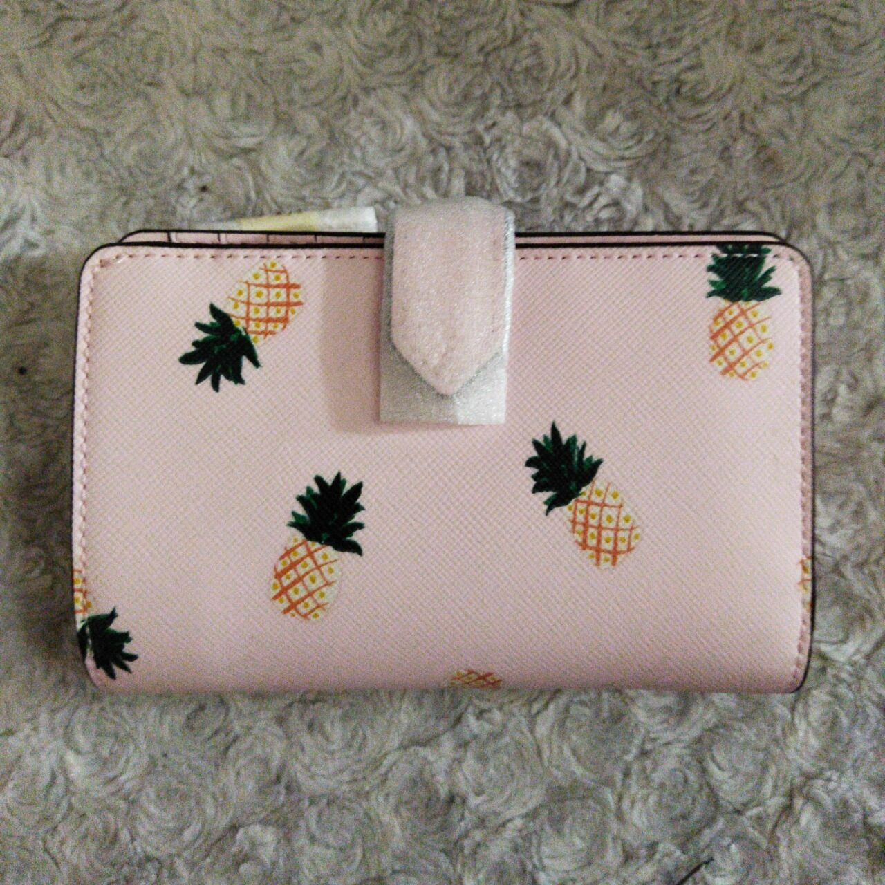 Kate Spade New York Medium Compbifold K7218 Pineapples Prin Pink Multi