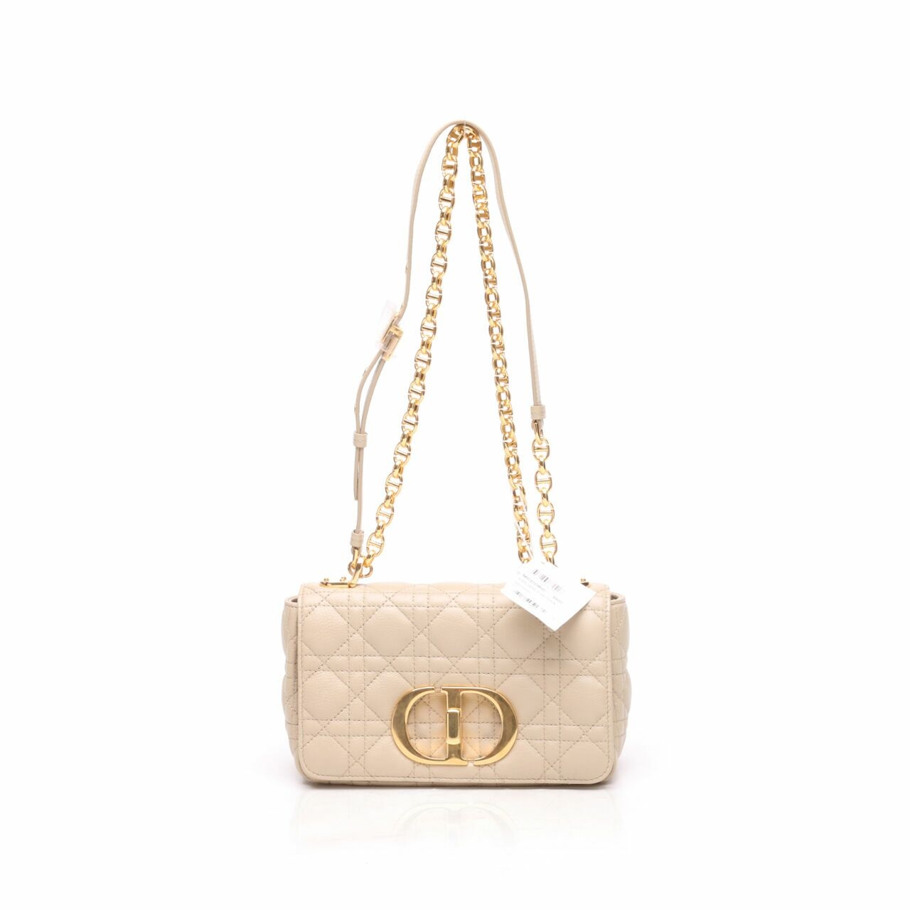 Christian Dior Caro Small Micronnage Corda Beige Shoulder Bag