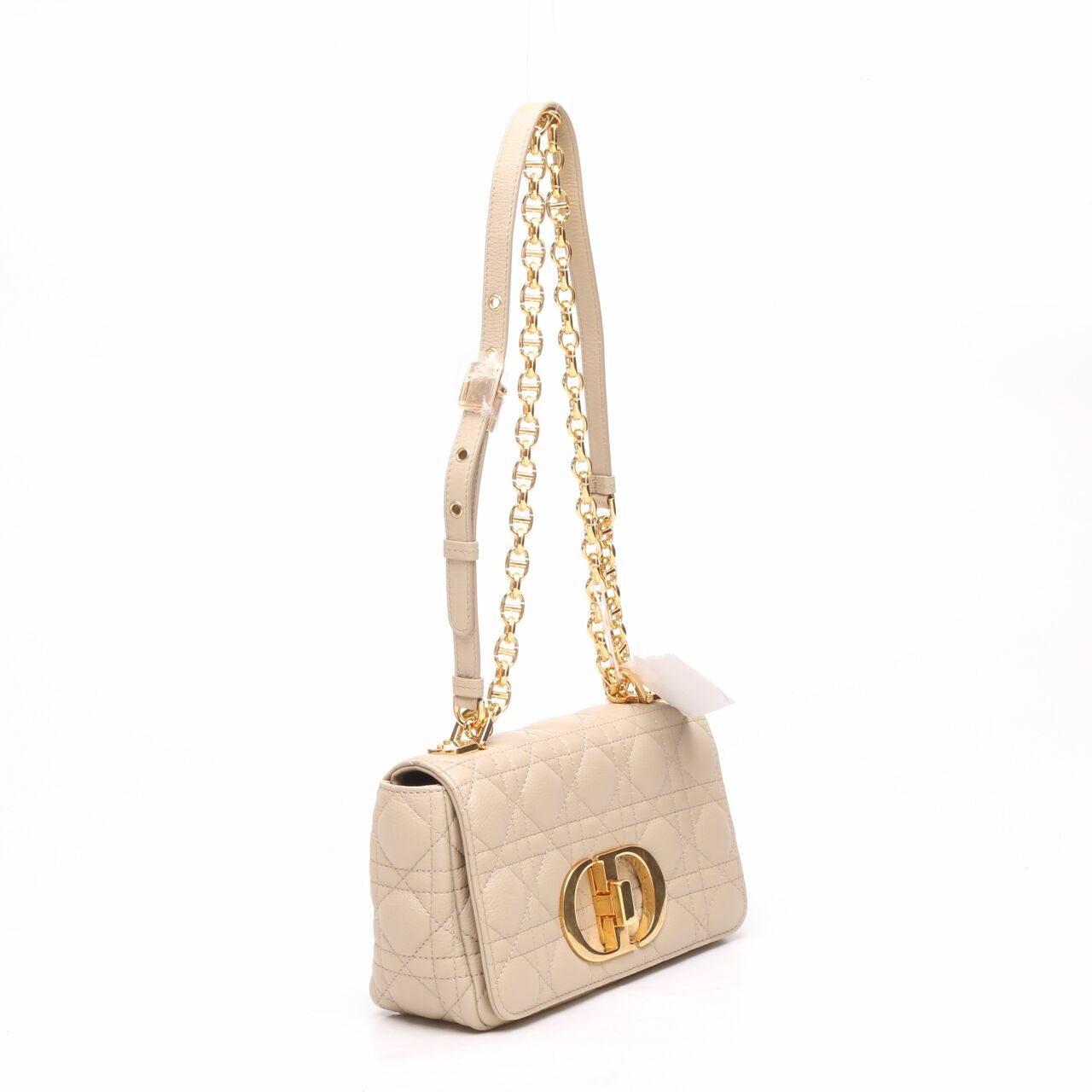 Christian Dior Caro Small Micronnage Corda Beige Shoulder Bag