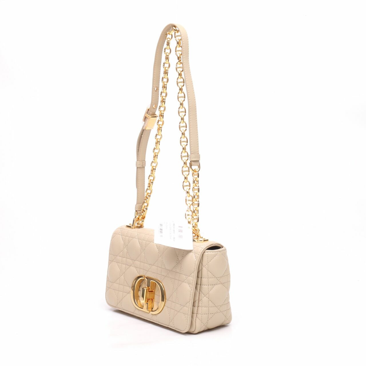 Christian Dior Caro Small Micronnage Corda Beige Shoulder Bag