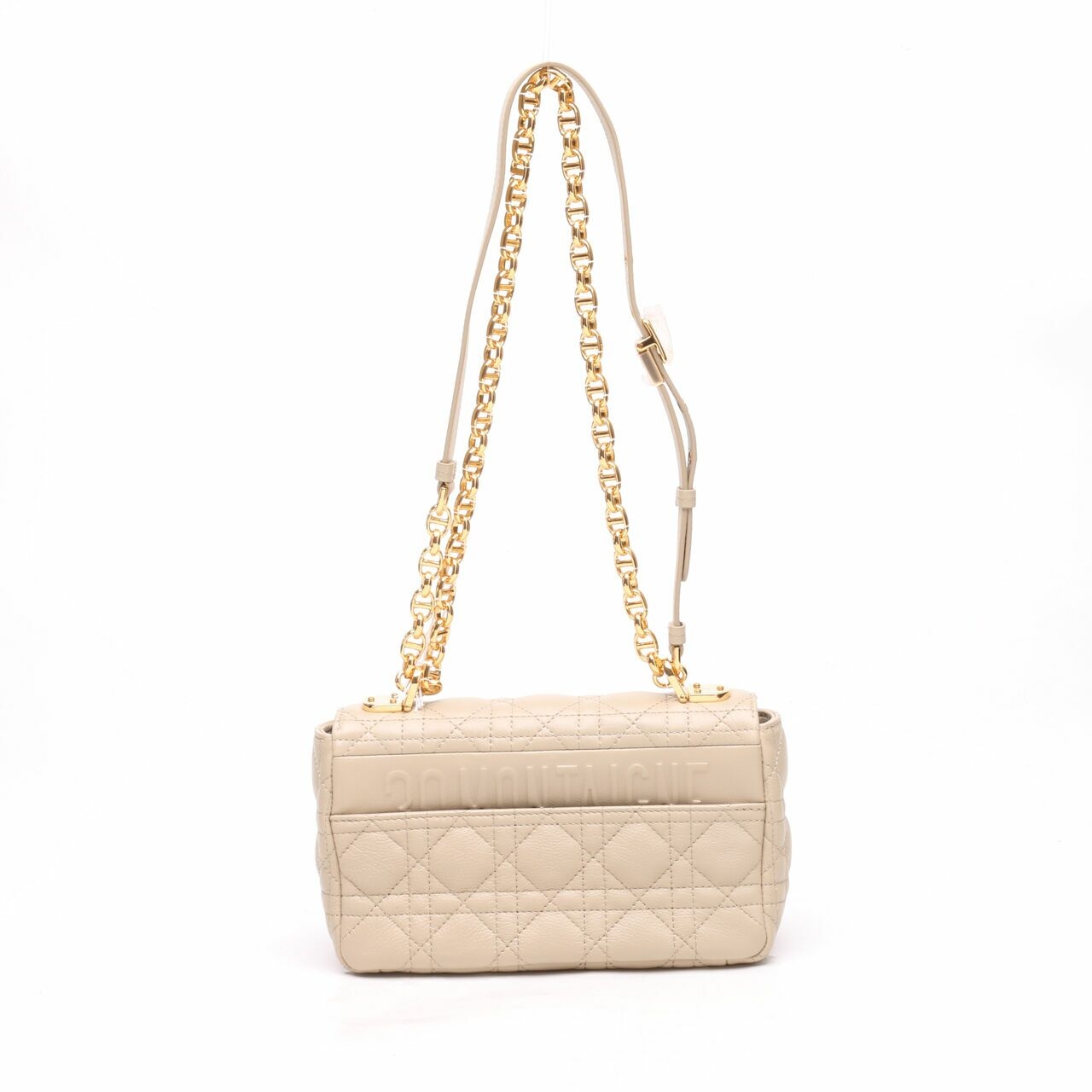 Christian Dior Caro Small Micronnage Corda Beige Shoulder Bag