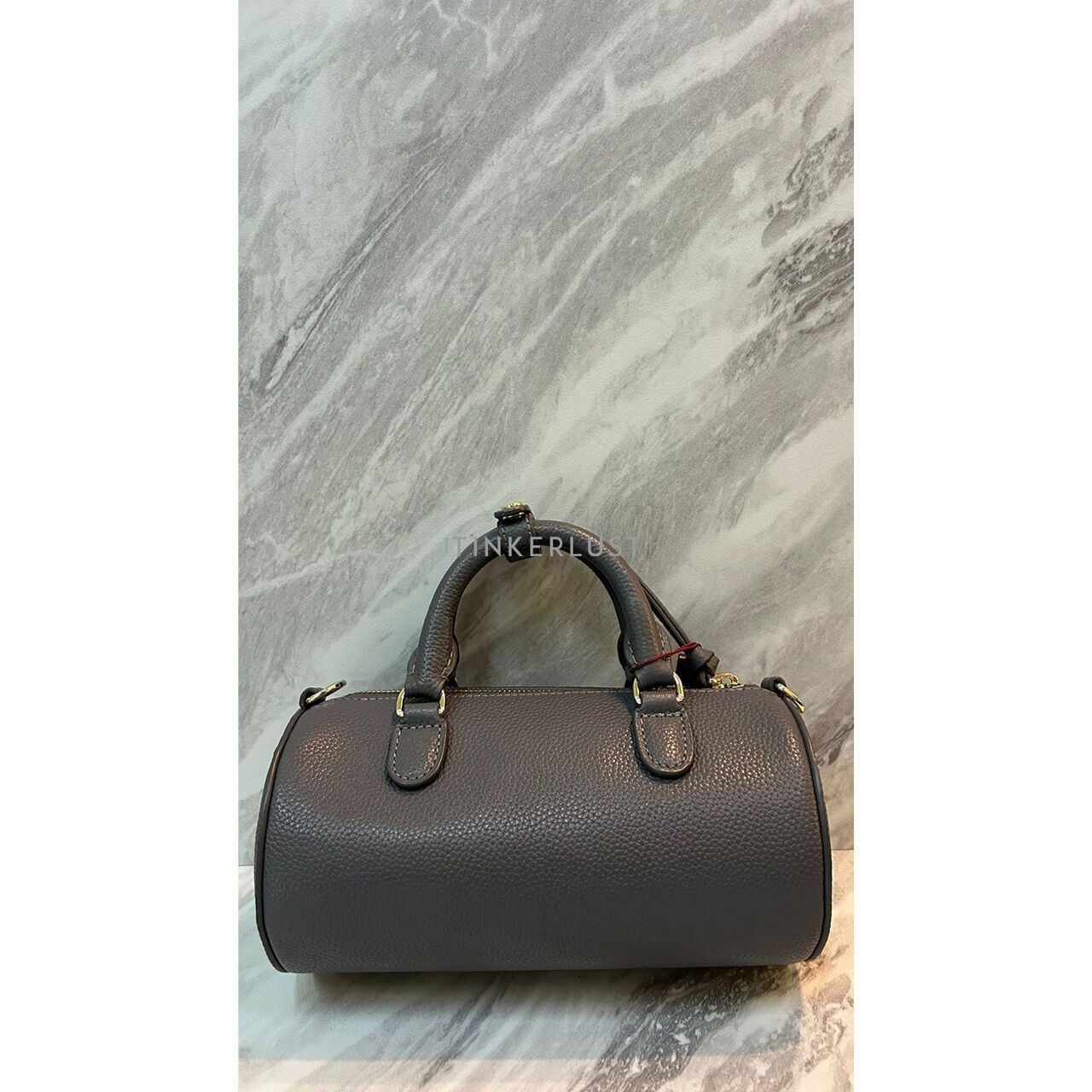 Aigner Isa Diamond S Grey GHW Satchel