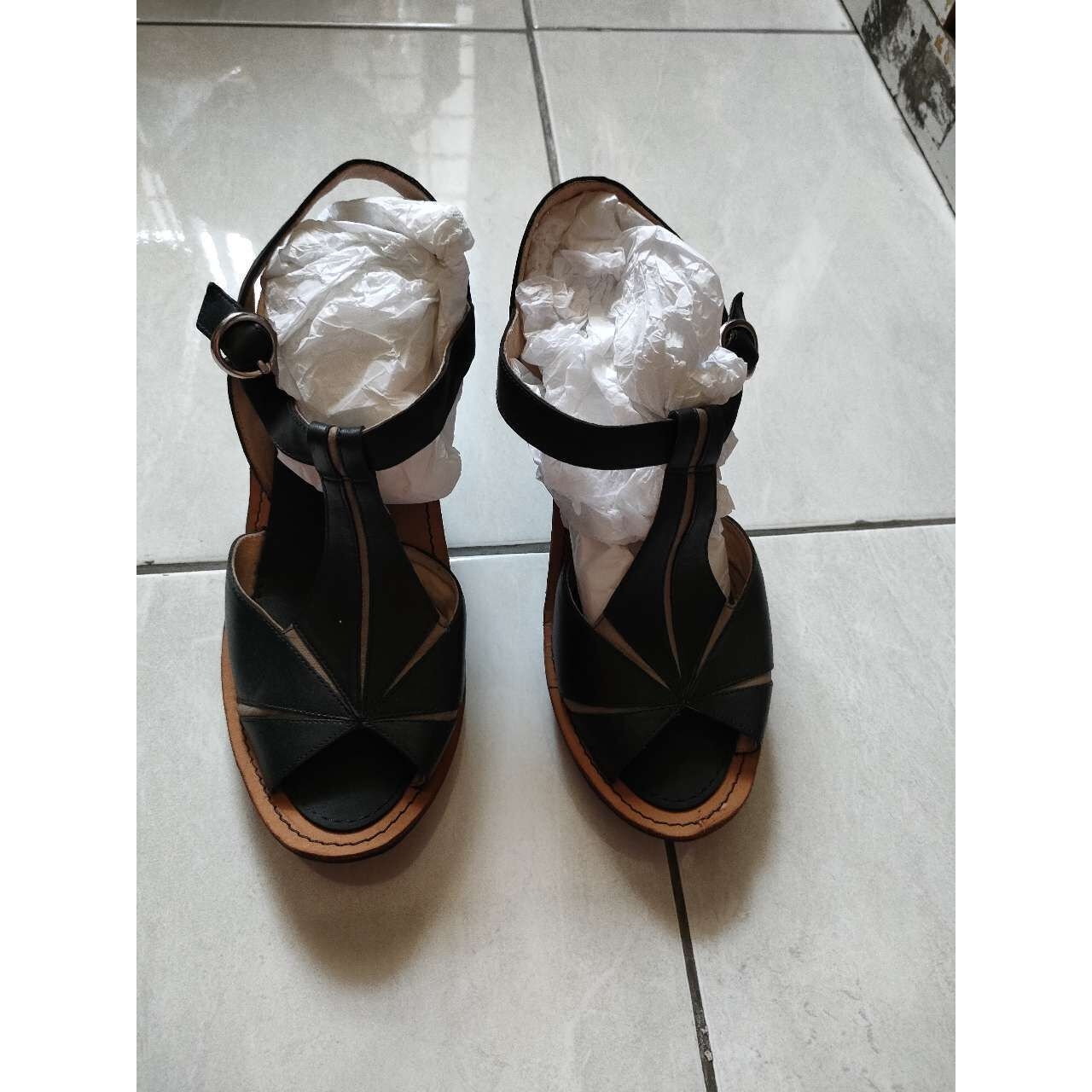 Camper Black Wedges Flippa