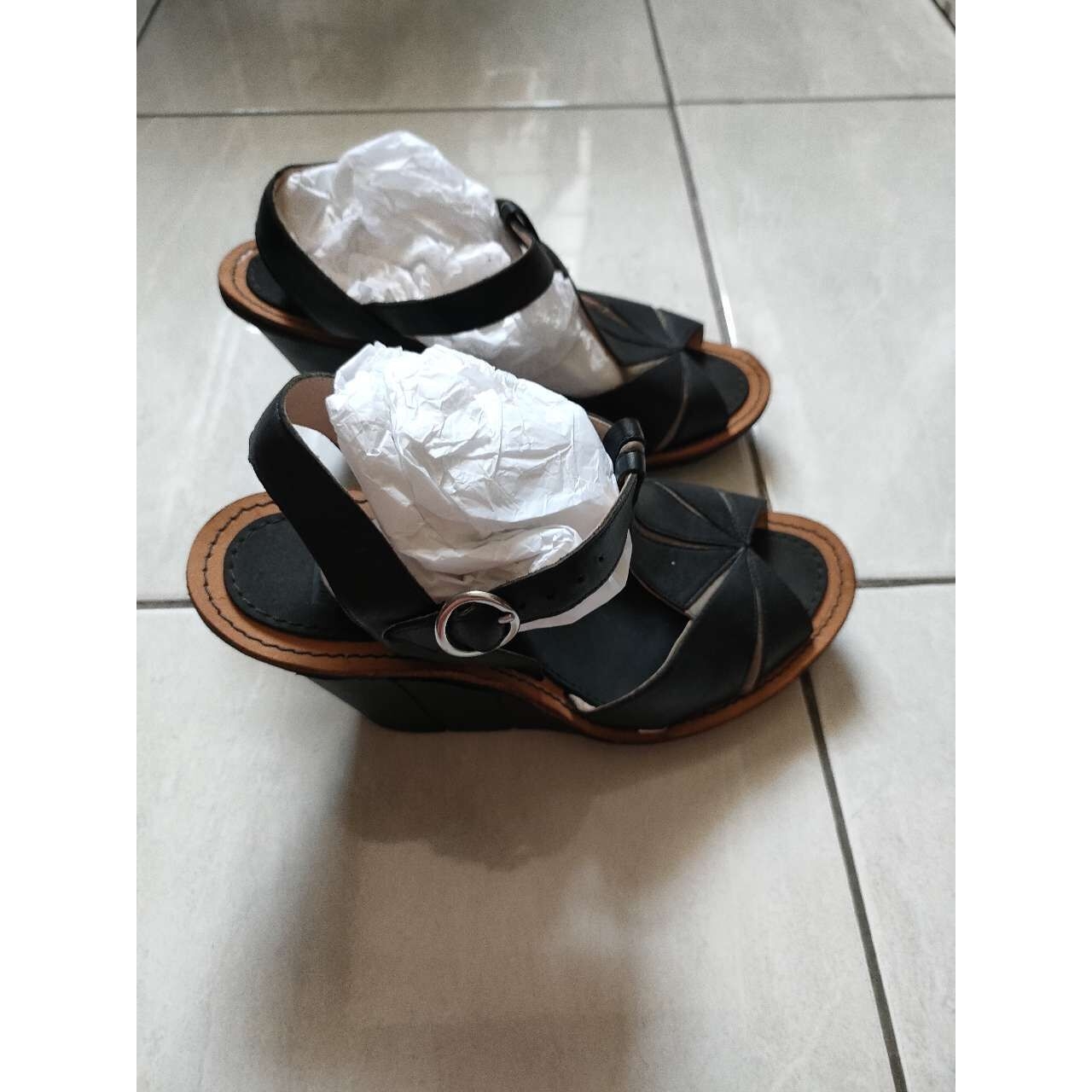 Camper Black Wedges Flippa