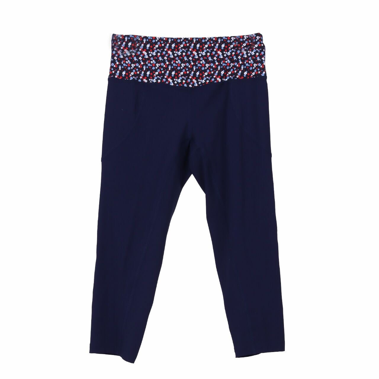 Tory Burch Navy Floral Legging Sport Pants