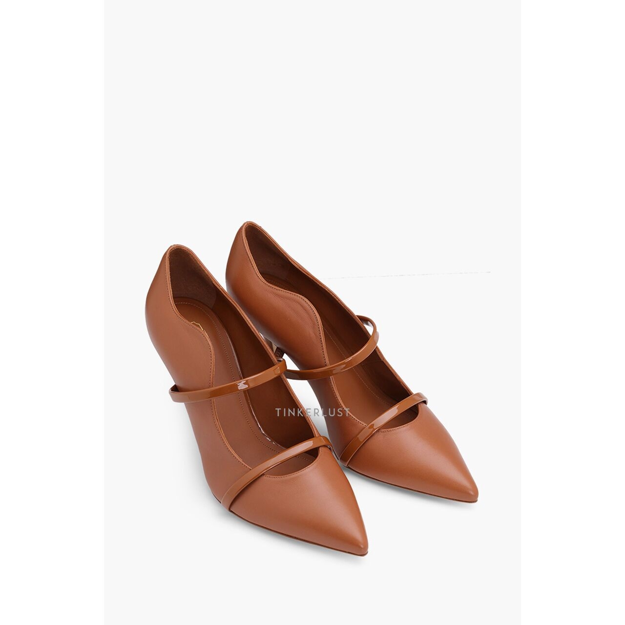 Malone Souliers Maureen Heeled Pumps 70mm in Walnut/Walnut Heels