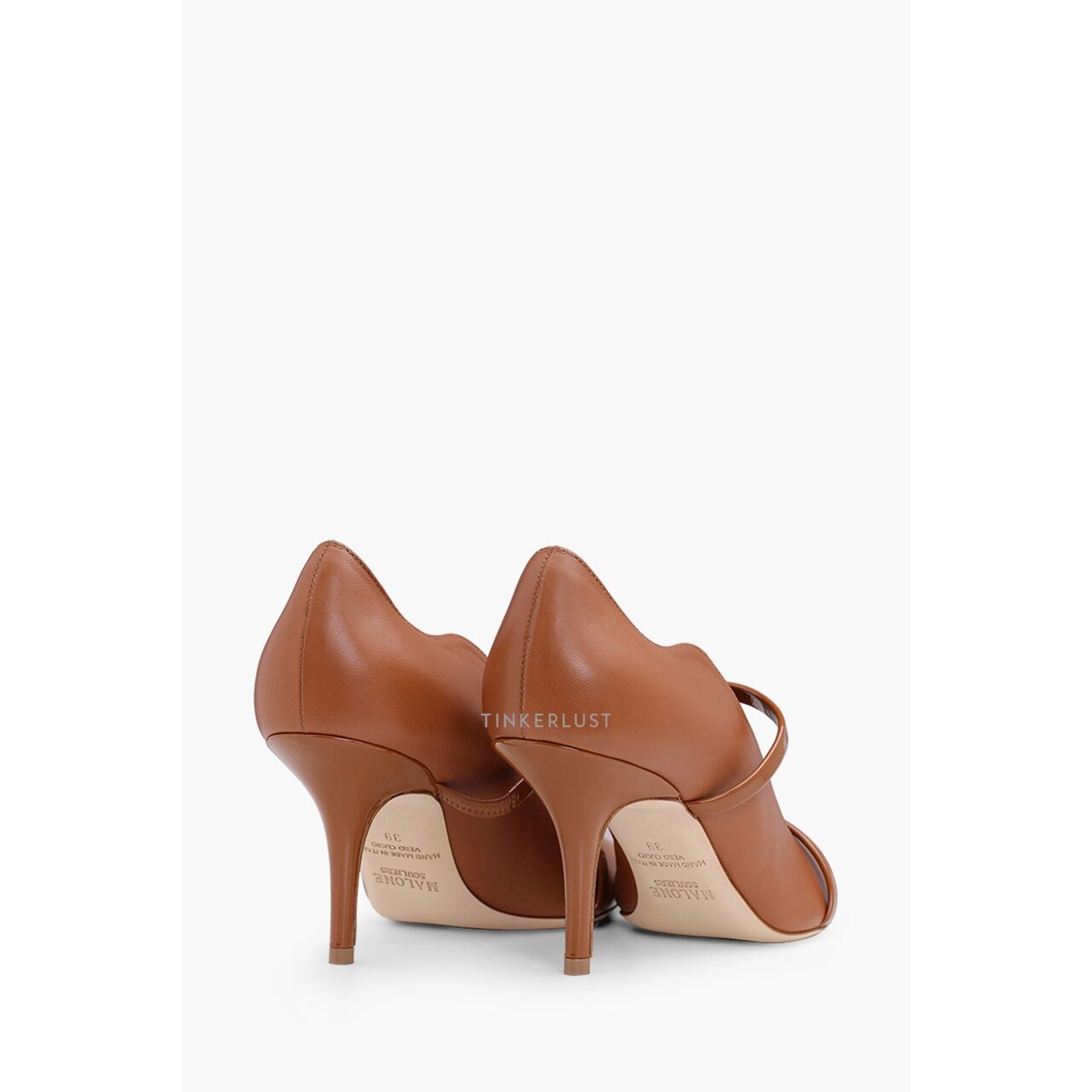 Malone Souliers Maureen Heeled Pumps 70mm in Walnut/Walnut Heels