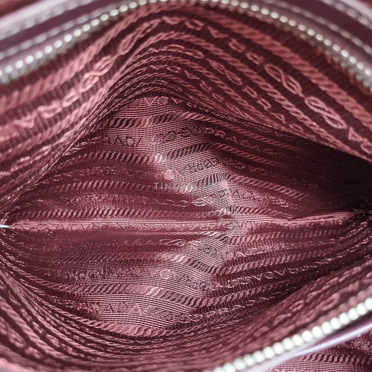 Prada Tessuto Bauletto Bordeux Handbag