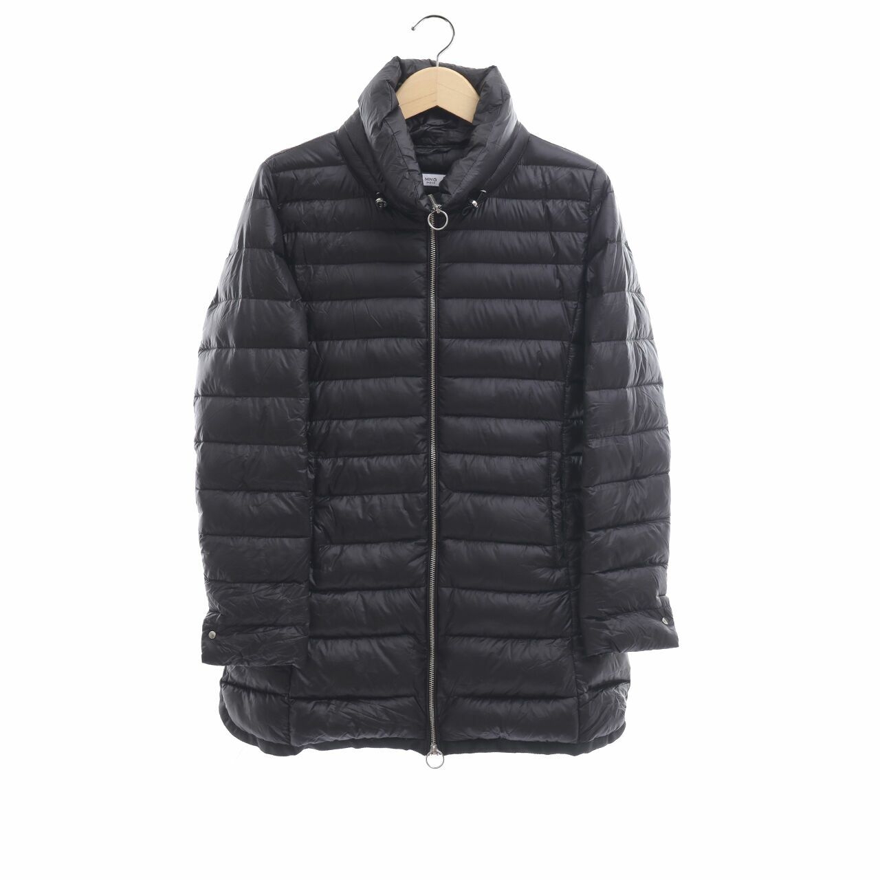 Mango Black Duck Feather Jacket