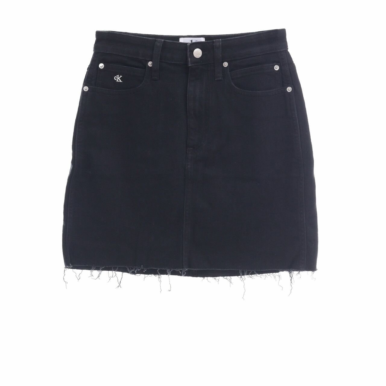 Calvin Klein Black Denim Mini Skirt