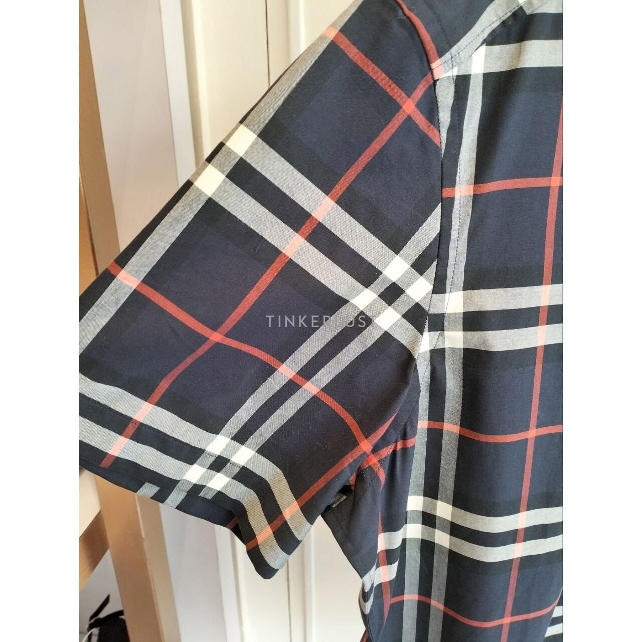 Burberry Causey in Navy Archive Check Shirt