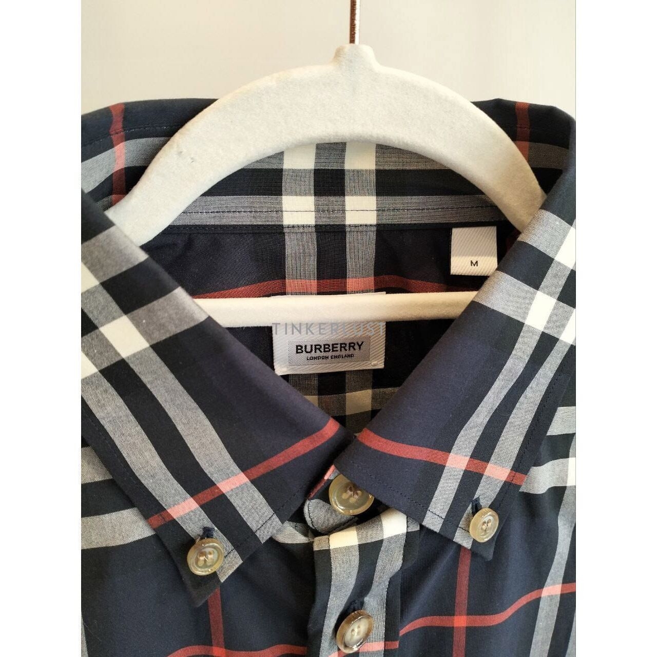 Burberry Causey in Navy Archive Check Shirt