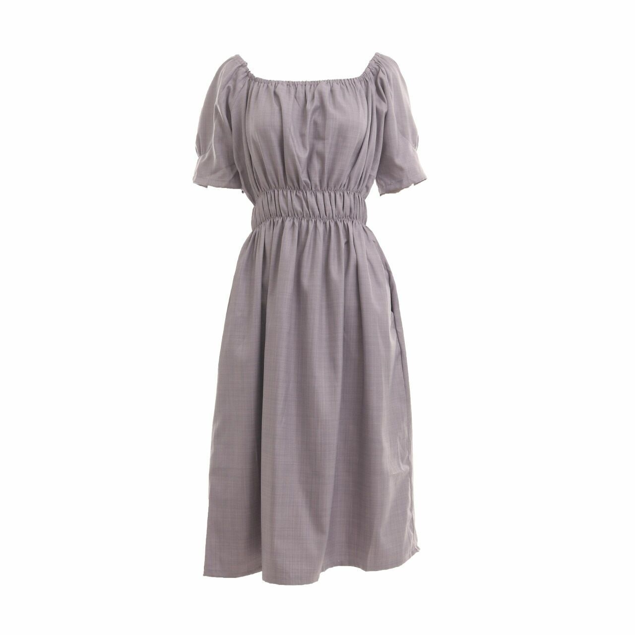 Claryn Misty Grey Midi Dress