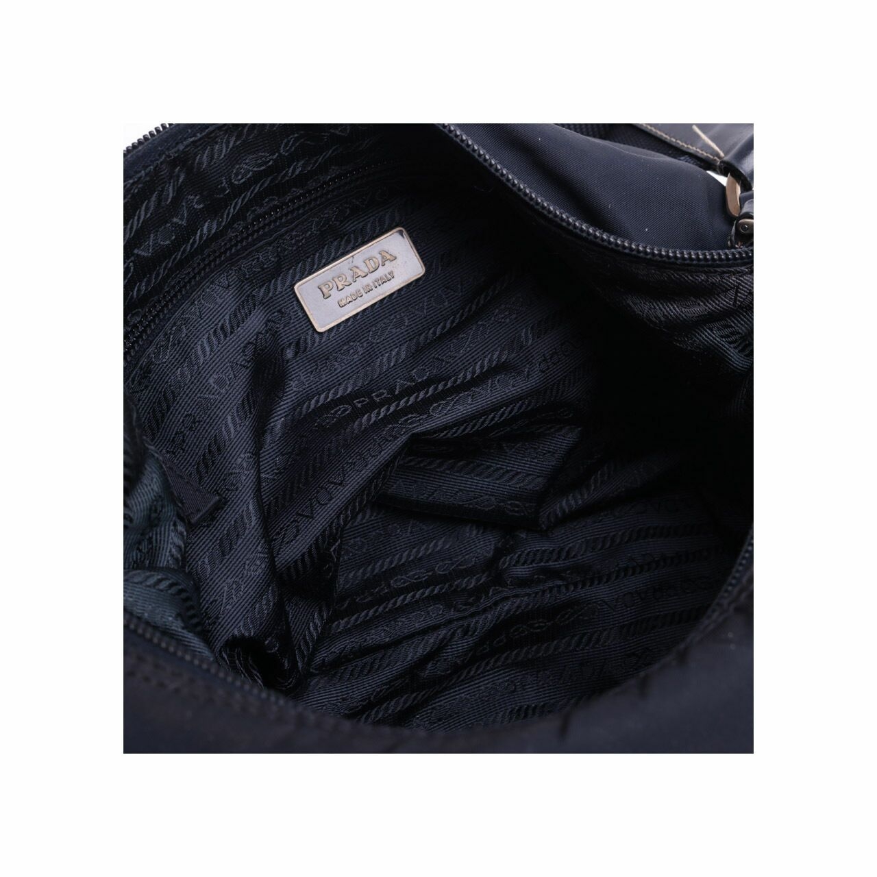 Prada Navy Nylon Shoulder Bag