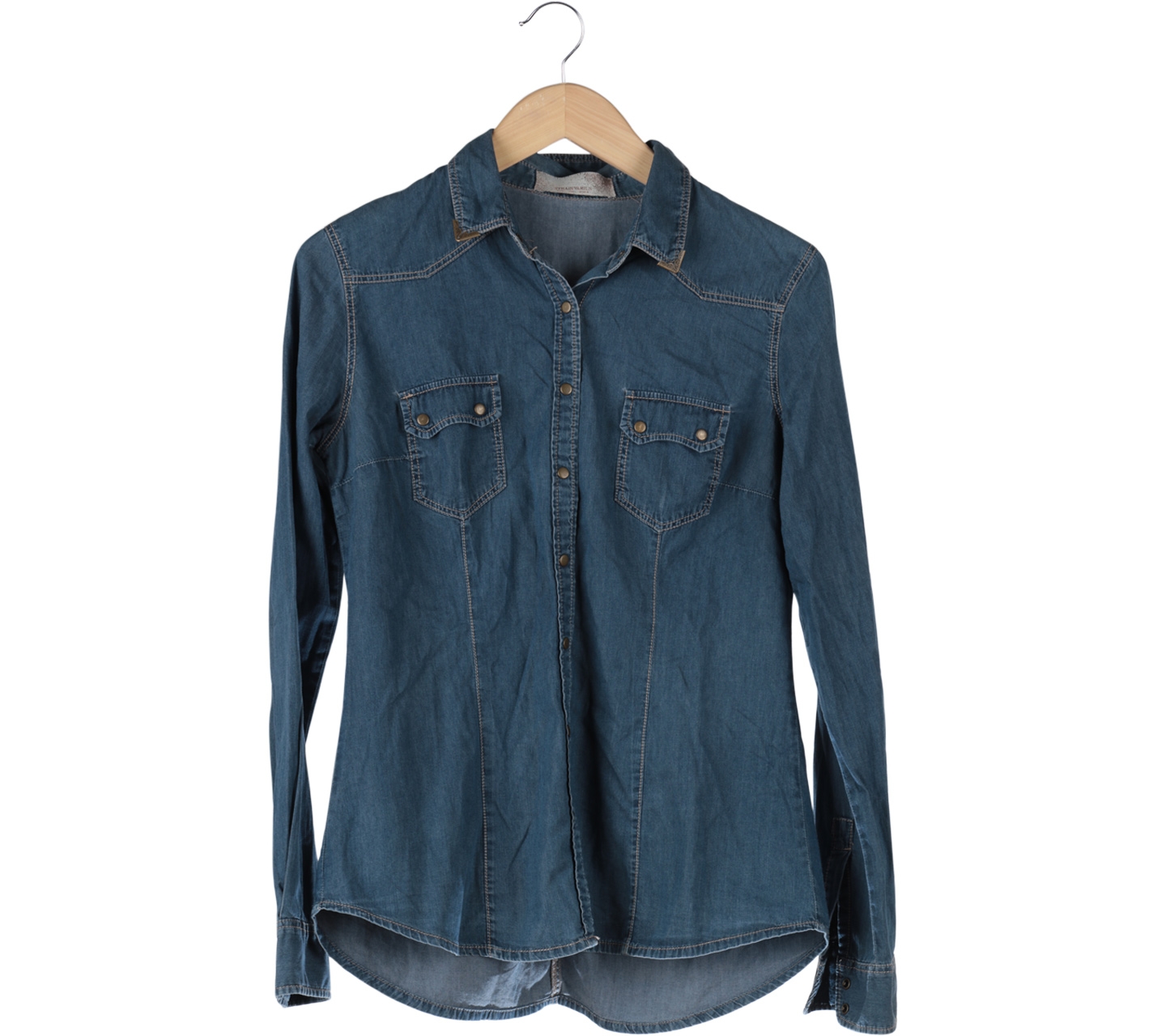 Stradivarius Blue Denim Shirt