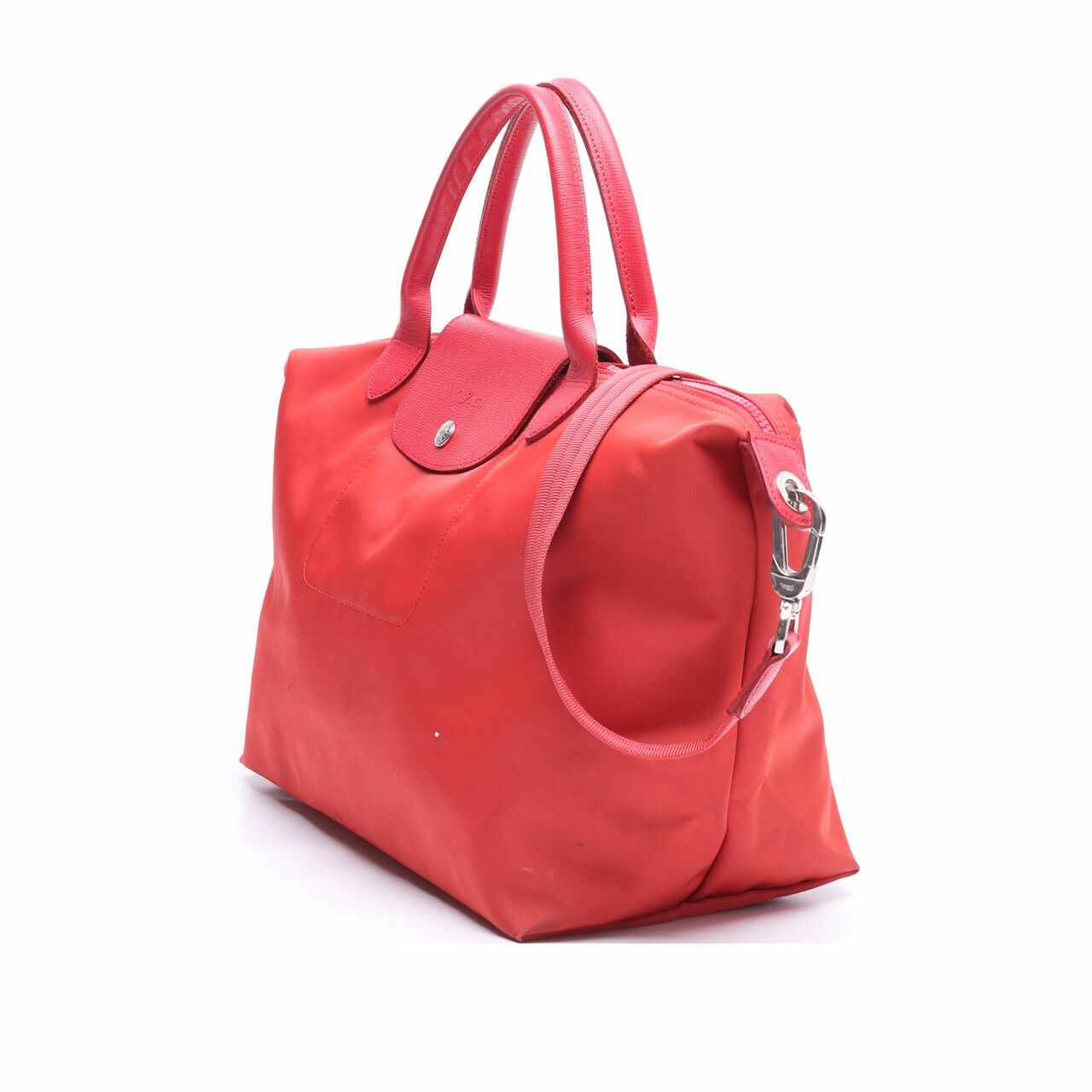 Longchamp Red Le Pliage Neo Lg Satchel