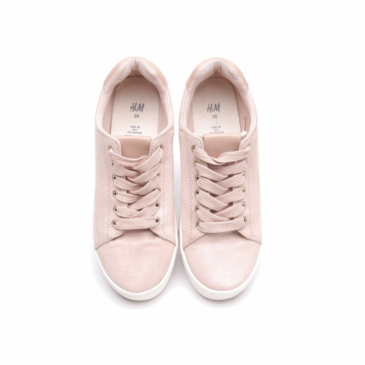 H&M Dusty Pink Suede Sneakers