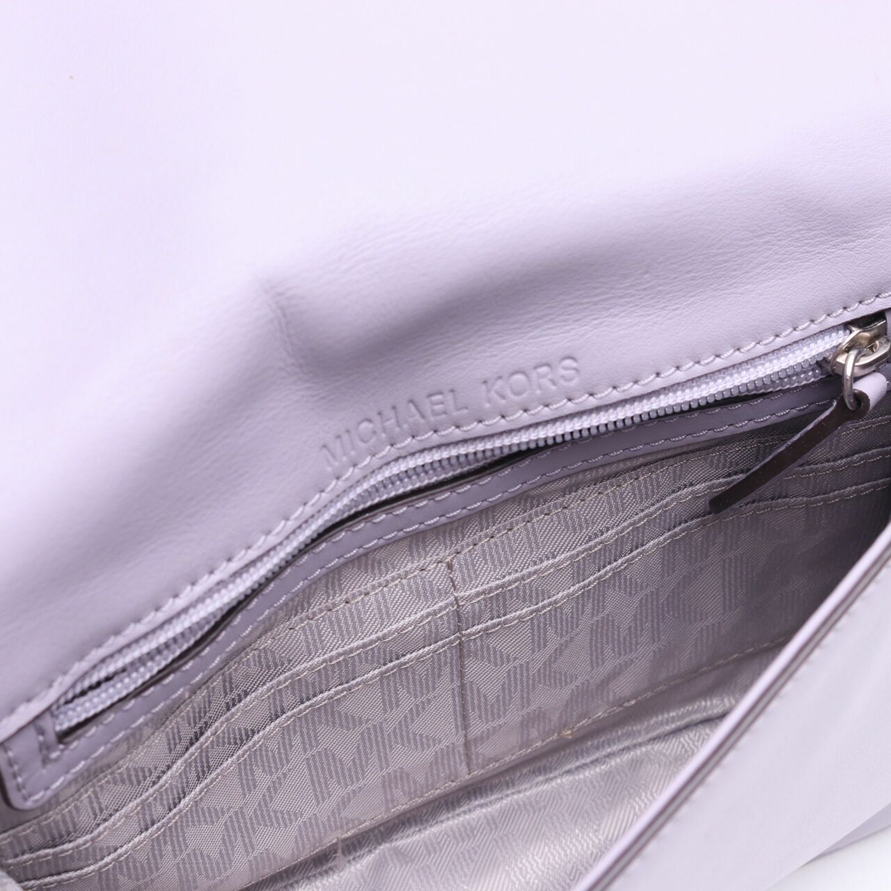 Michael Kors Cynthia Small Leather Lilac Flap Satchel Bag