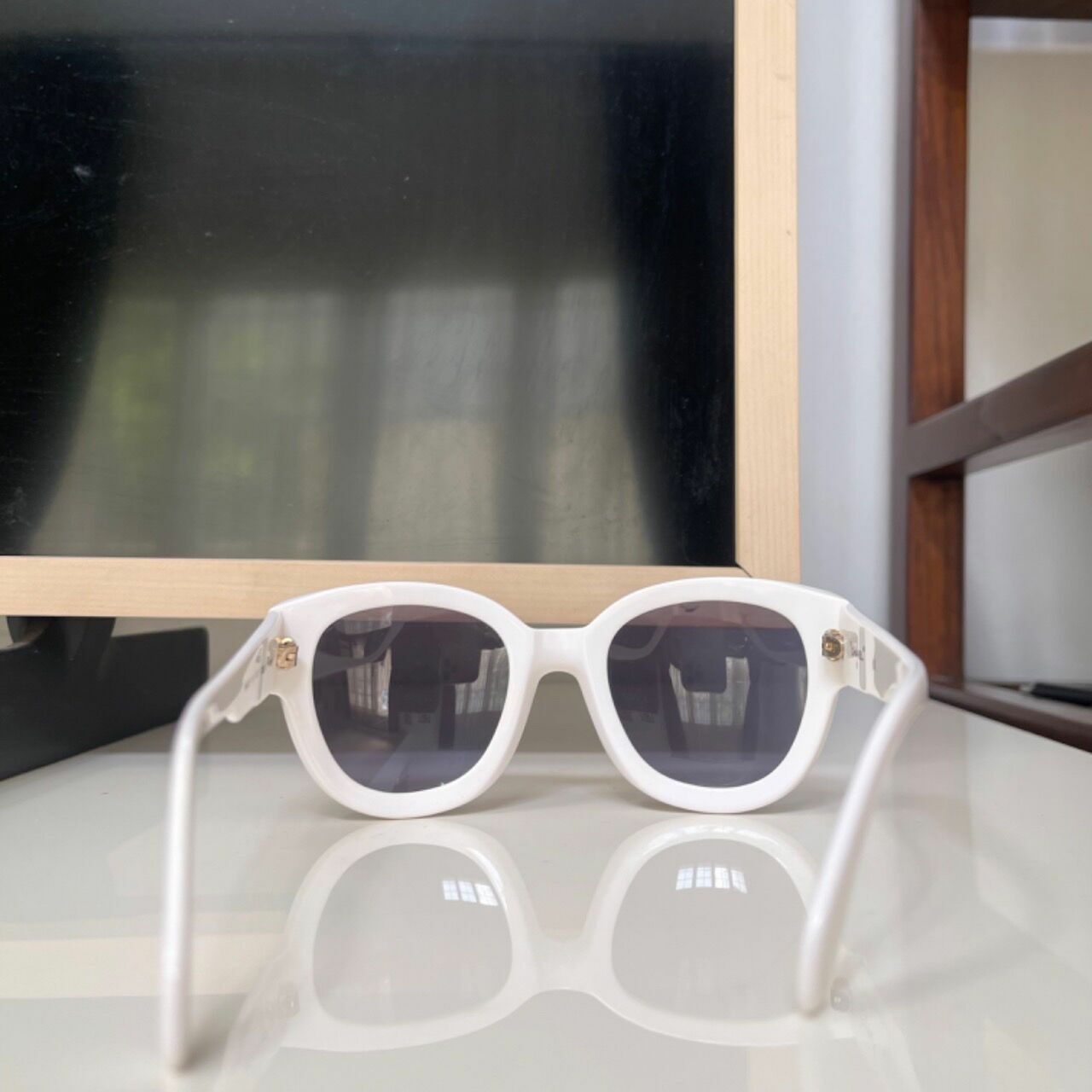 Chanel White Vintage Sunglasses