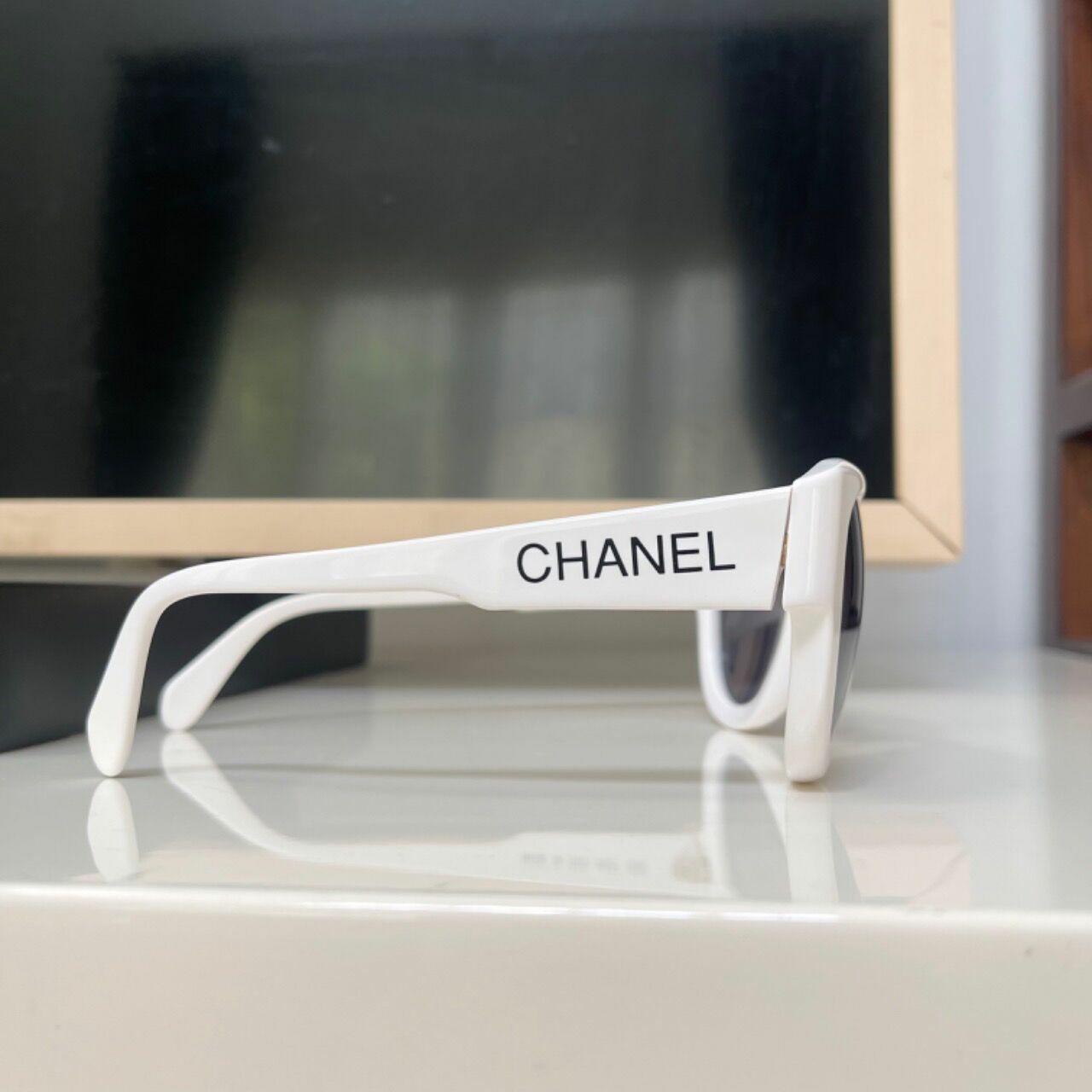 Chanel White Vintage Sunglasses