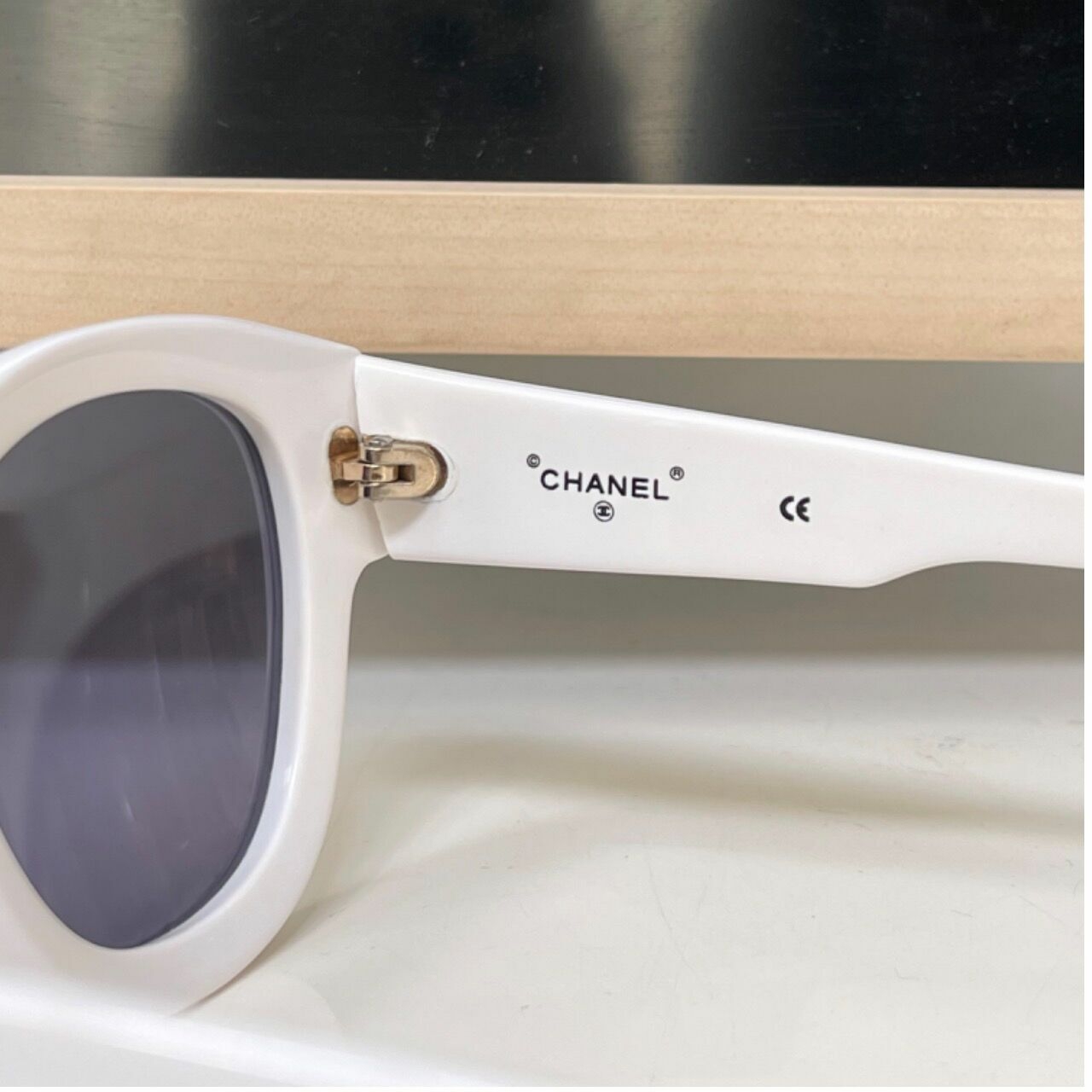 Chanel White Vintage Sunglasses