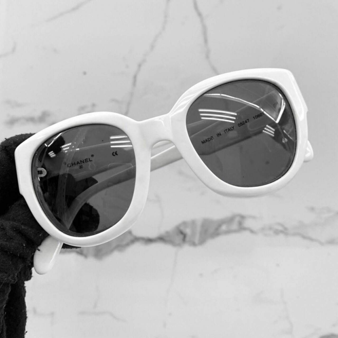 Chanel White Vintage Sunglasses