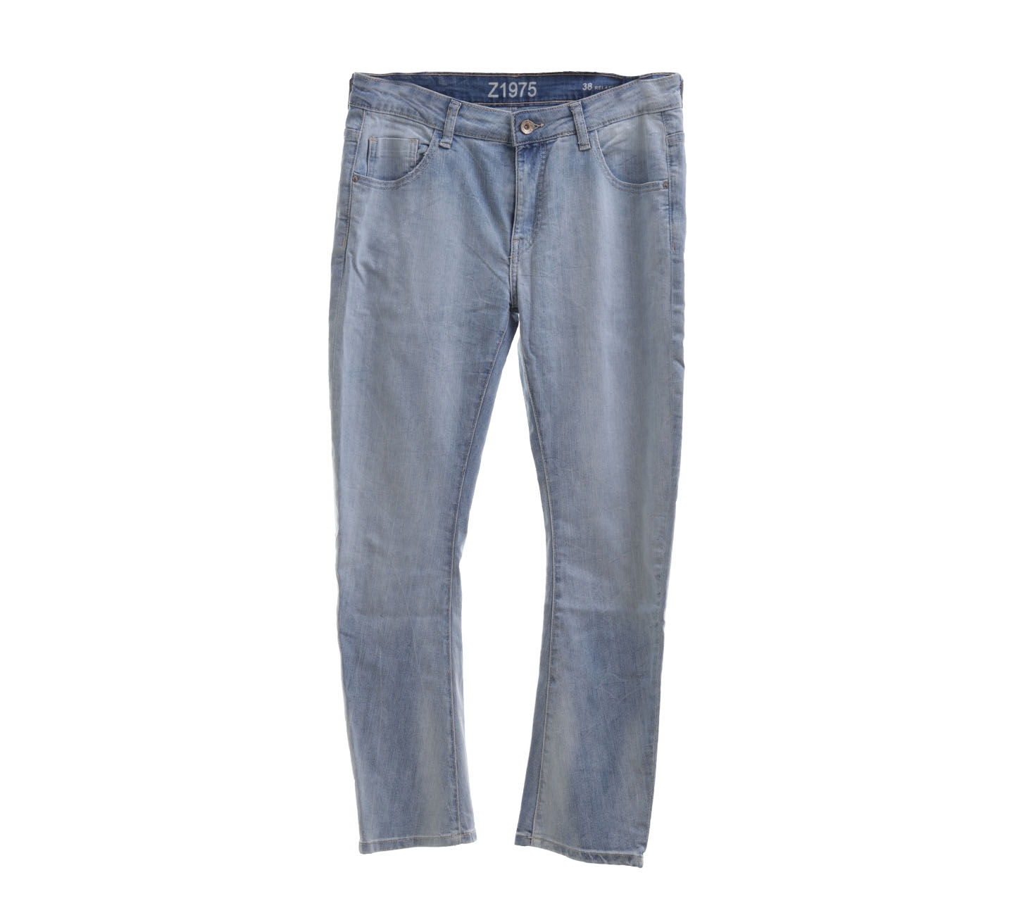 Zara Blue Washed Denim Long Pants