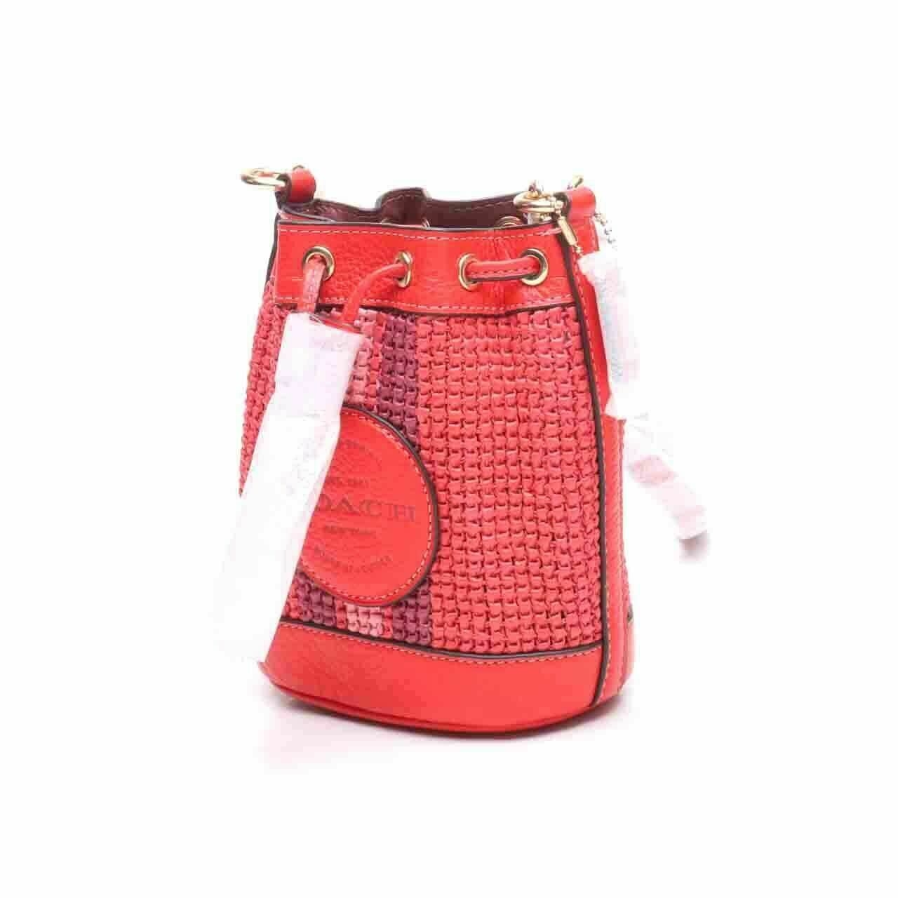 Coach C9955 Mini Dempsey Bucket Miami Red Sling Bag