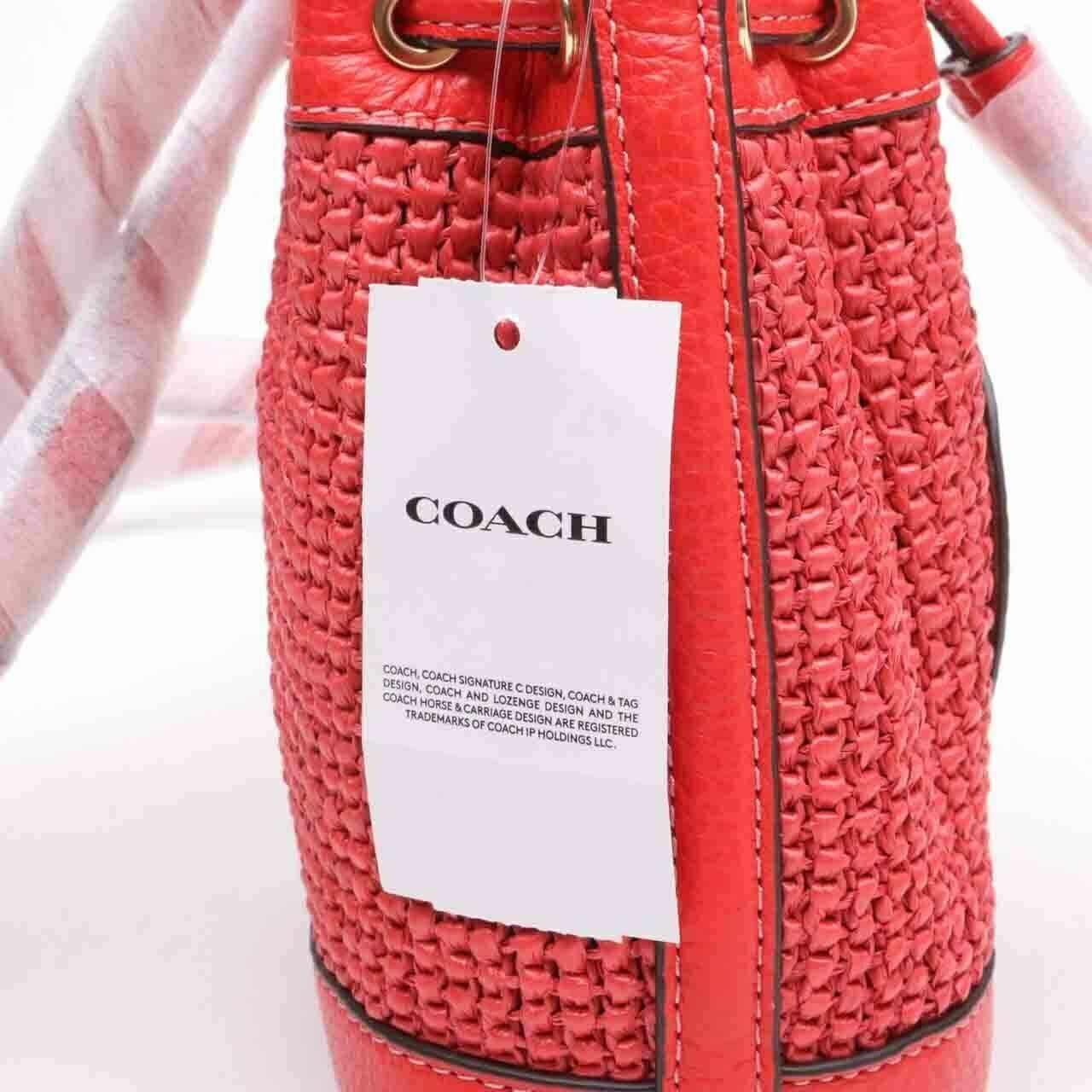 Coach C9955 Mini Dempsey Bucket Miami Red Sling Bag