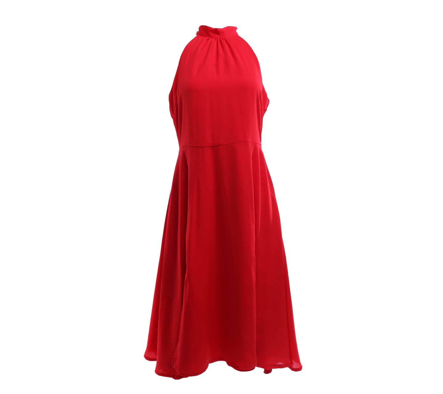 Zalora Red Sleeveless Midi Dress