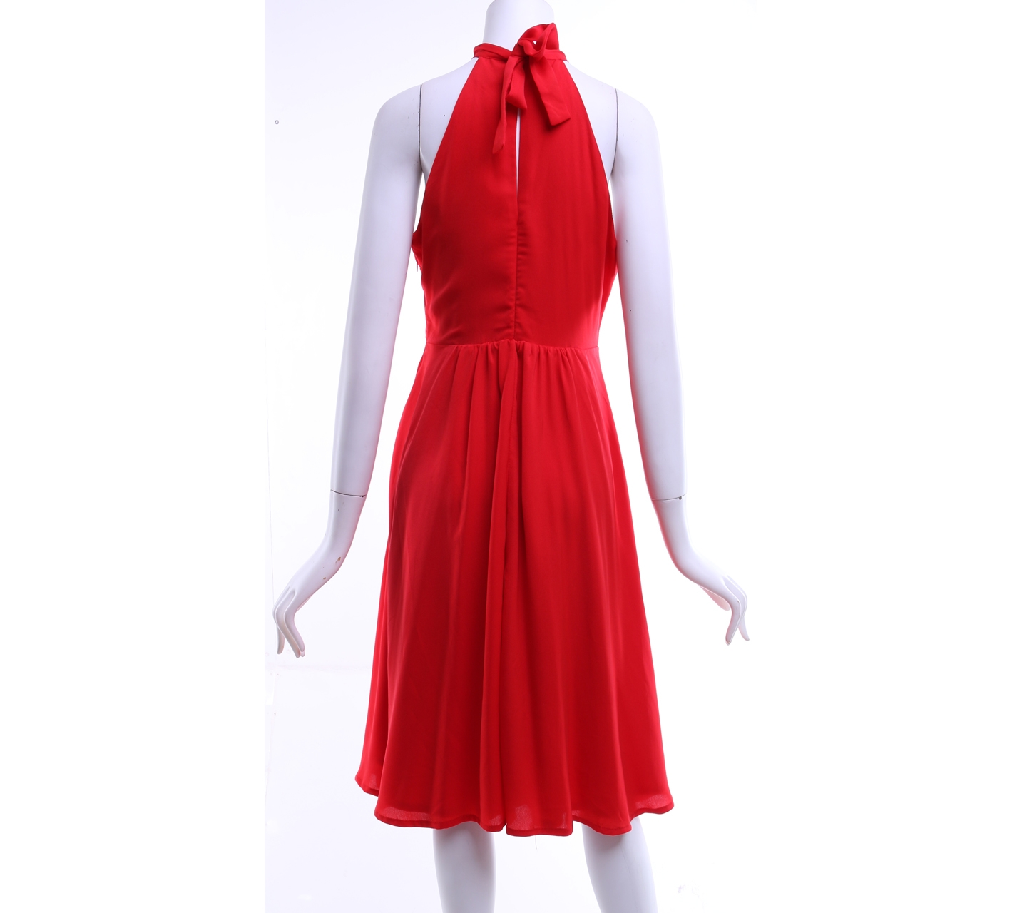 Zalora Red Sleeveless Midi Dress