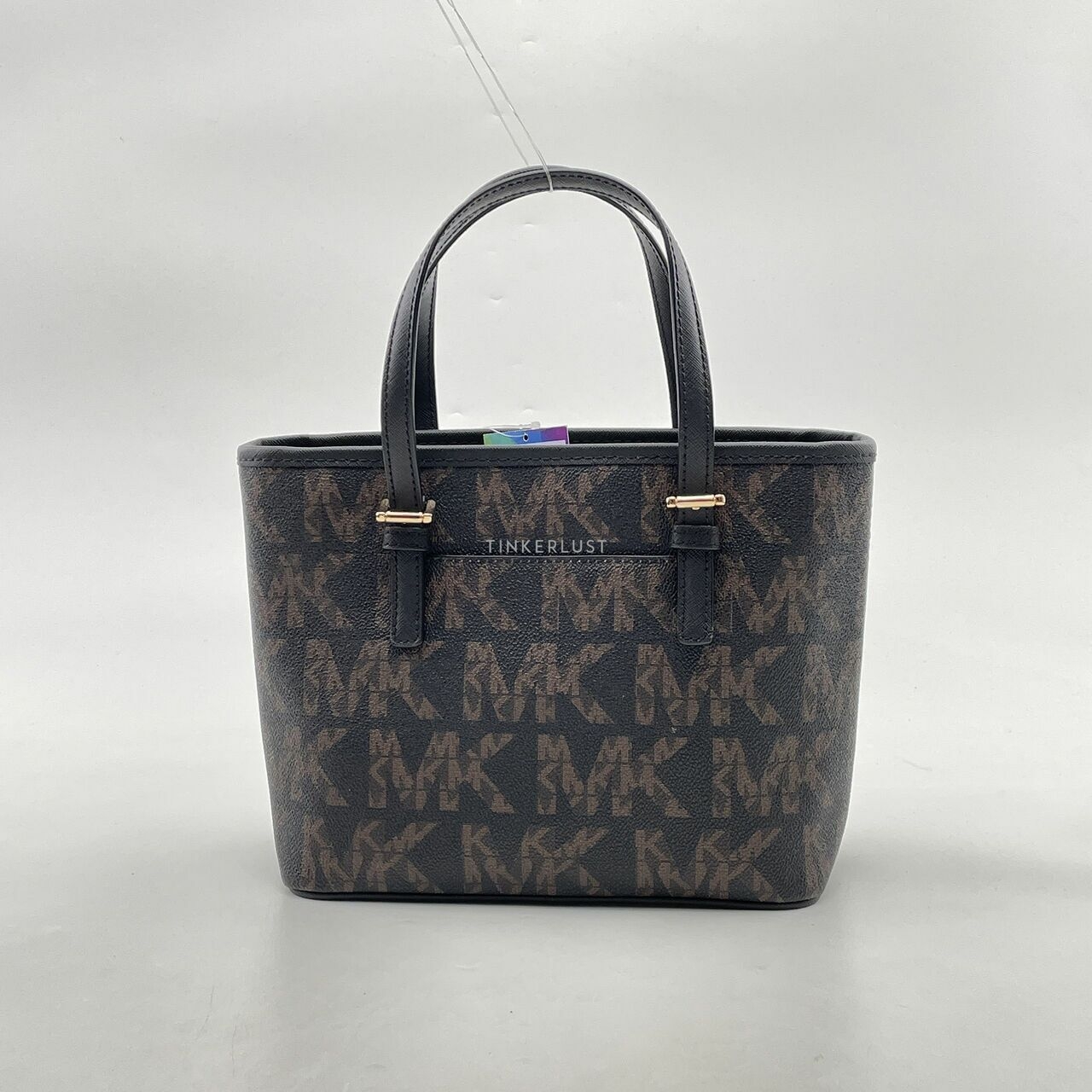 Michael Kors 35H0GTVT0B Jet set travel XS Carryall Zip Tote Black Multi