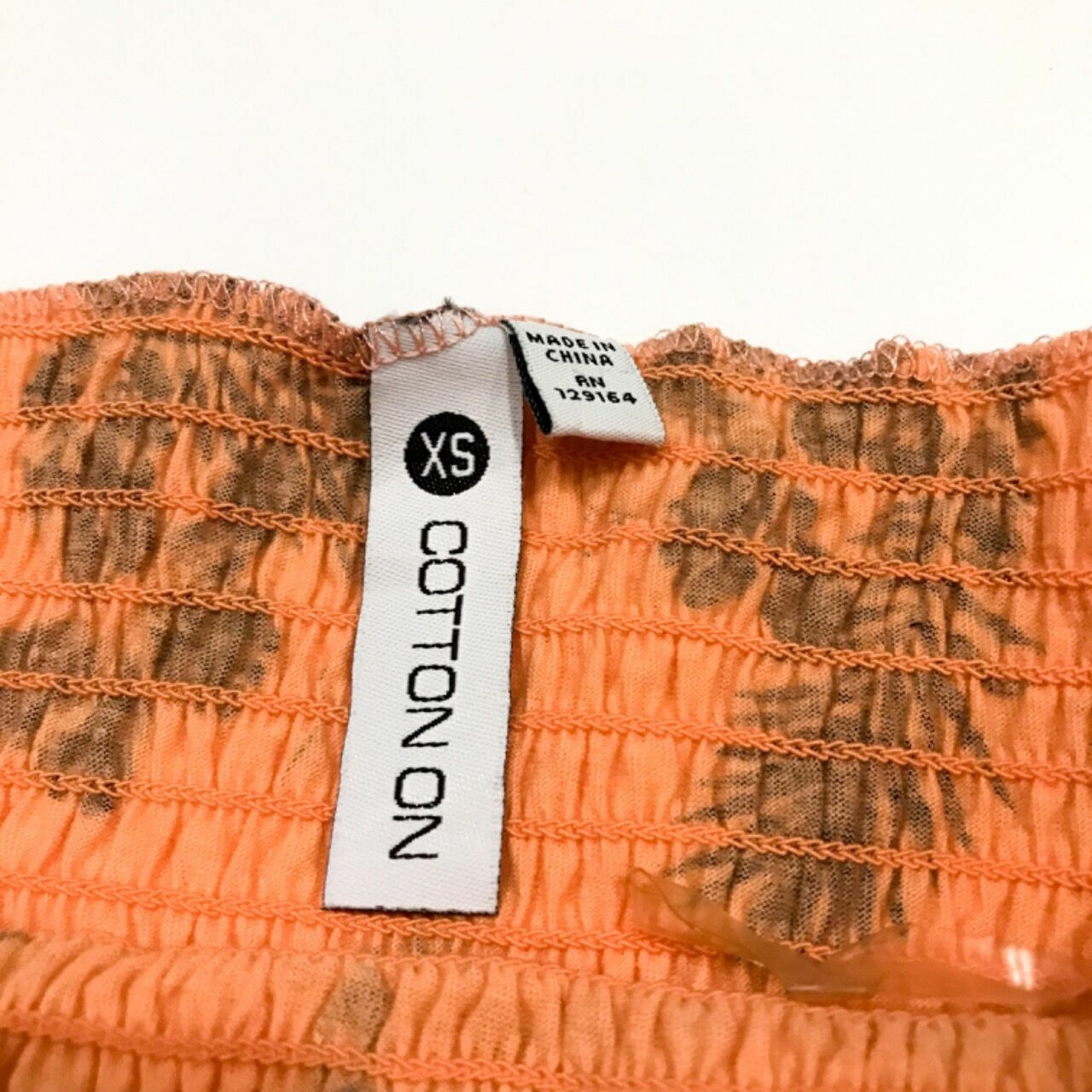 Cotton On Orange Off Shoulder Crop Top