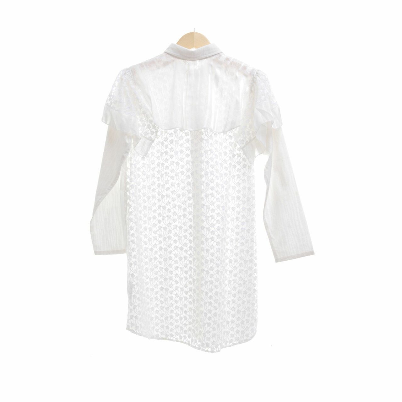 Tities Sapoetra Off White Lace Shirt