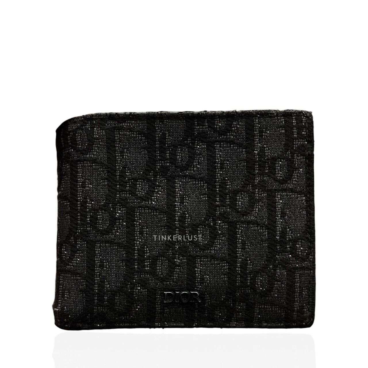 Christian Dior Bifold Oblique Jaquard Black Wallet