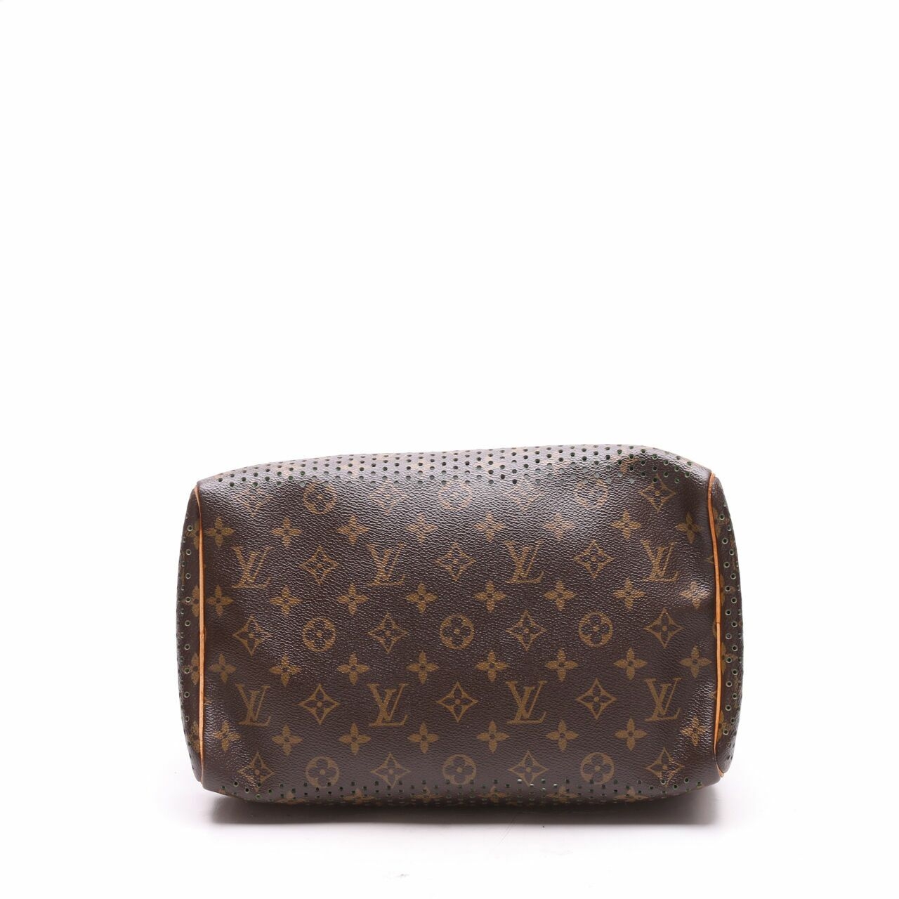 Louis Vuitton Limited Edition Green Monogram Perforated Speedy Hand Bag