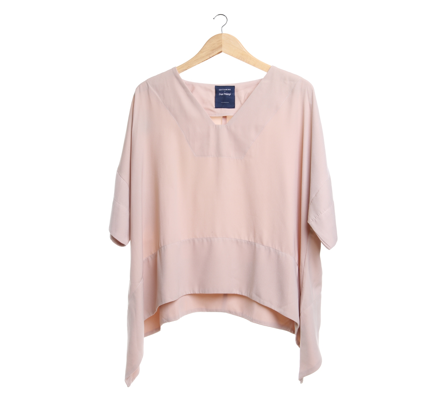 Cotton Ink Beige V-Neck Blouse