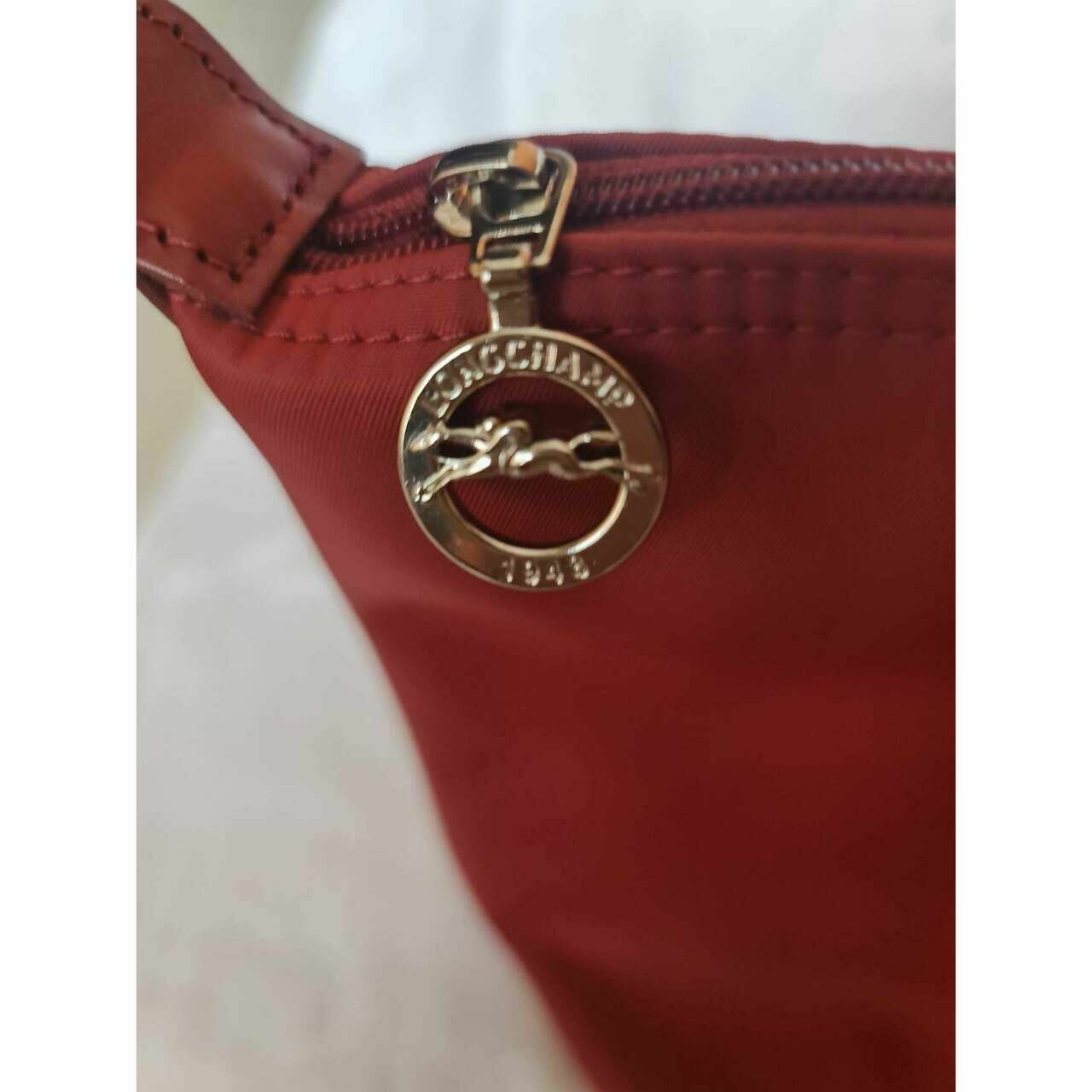 Longchamp Red Le Pliage Tote