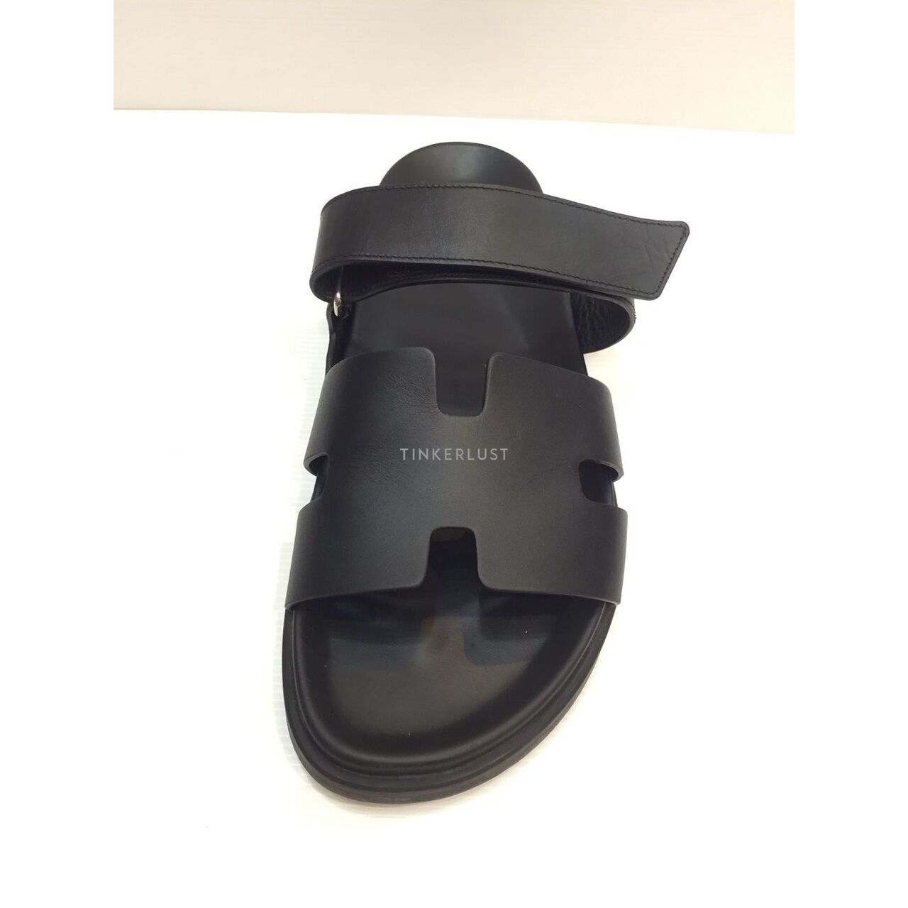 Hermes Chypre Veau All Black Sandals	