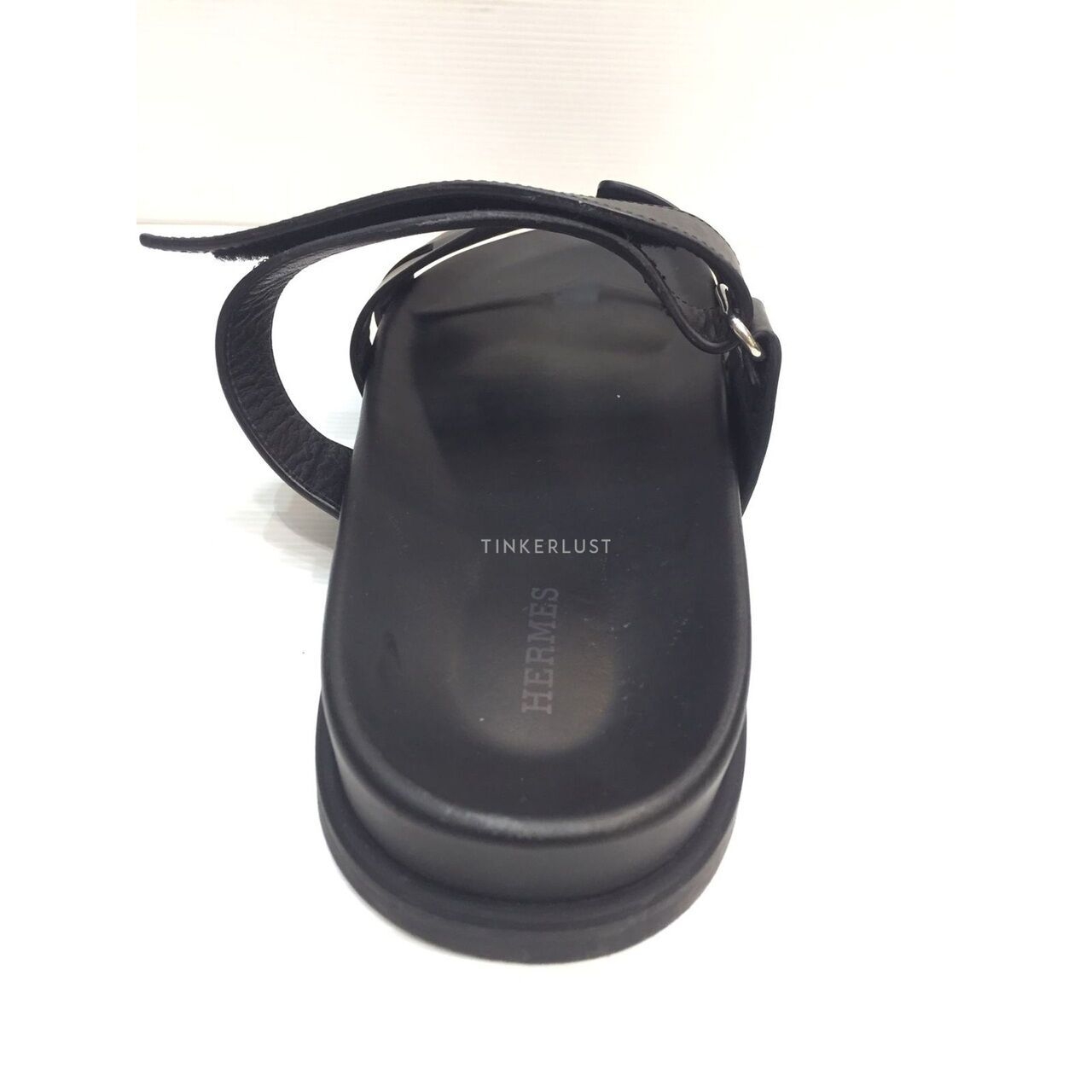 Hermes Chypre Veau All Black Sandals	