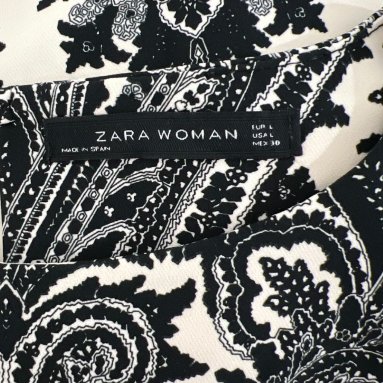 Zara Black & Cream Mini Dress